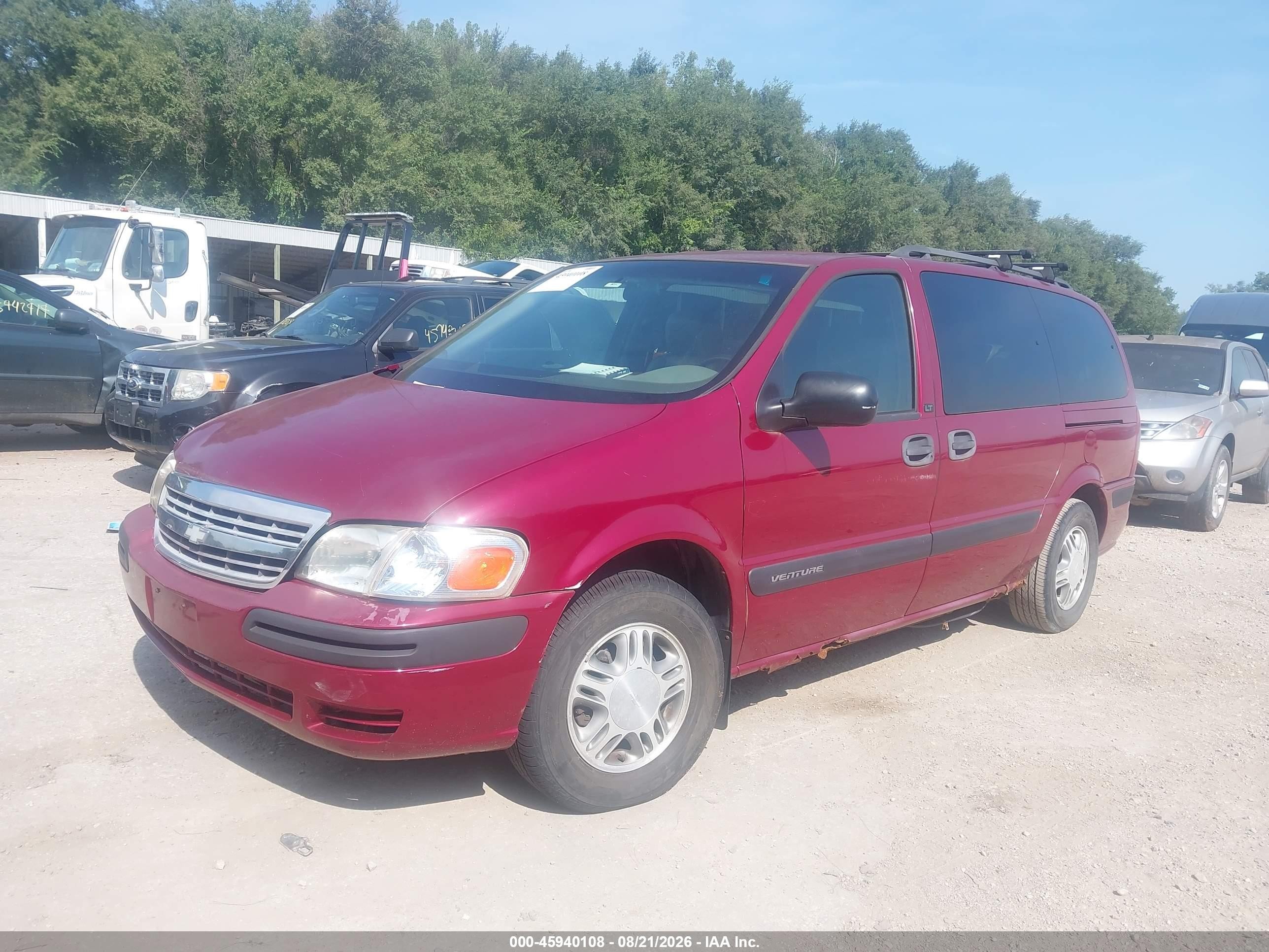 2004 Chevrolet Venture Lt Red vin: 1GNDX13E74D217982