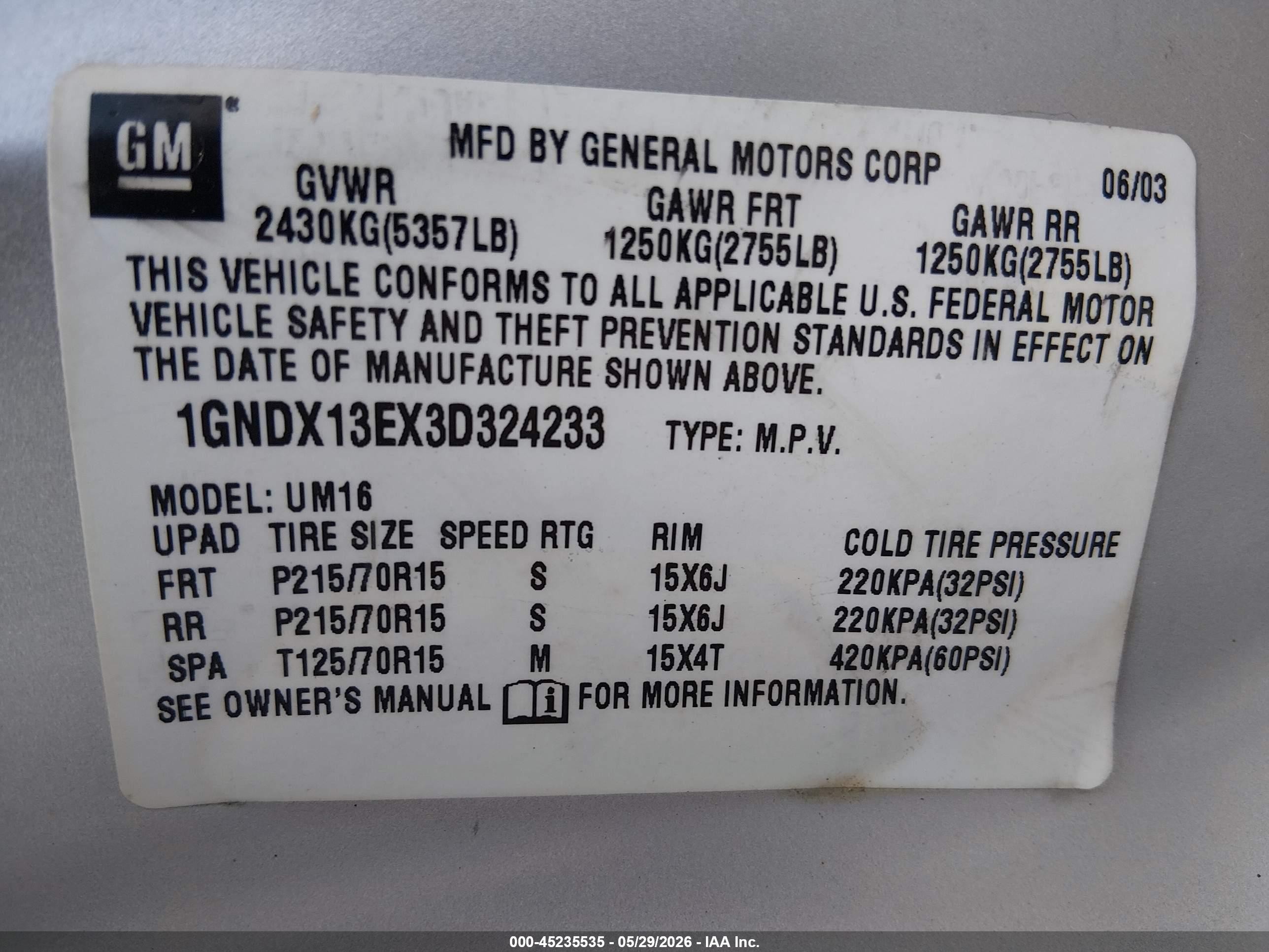 2003 Chevrolet Venture Warner Bros. Edition Серебряный vin: 1GNDX13EX3D324233