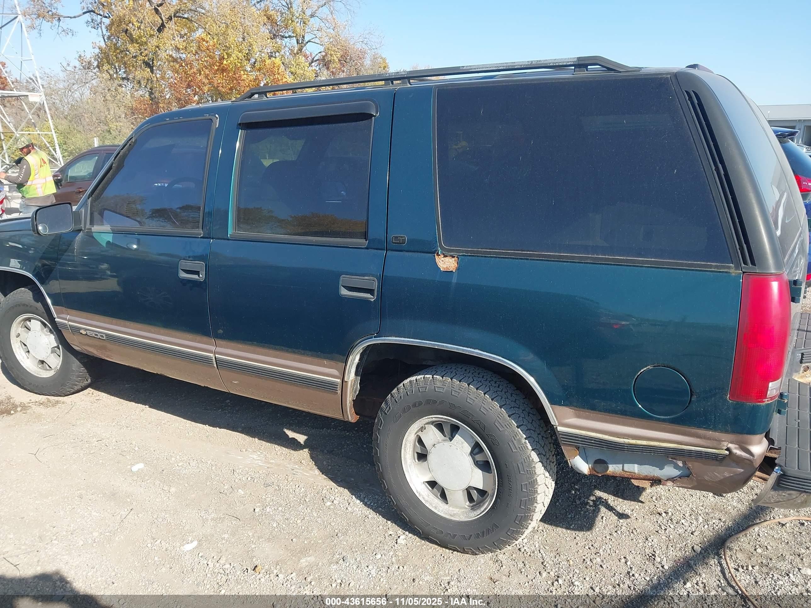 1996 Chevrolet Tahoe C1500 Зеленый vin: 1GNEC13R2TJ348322