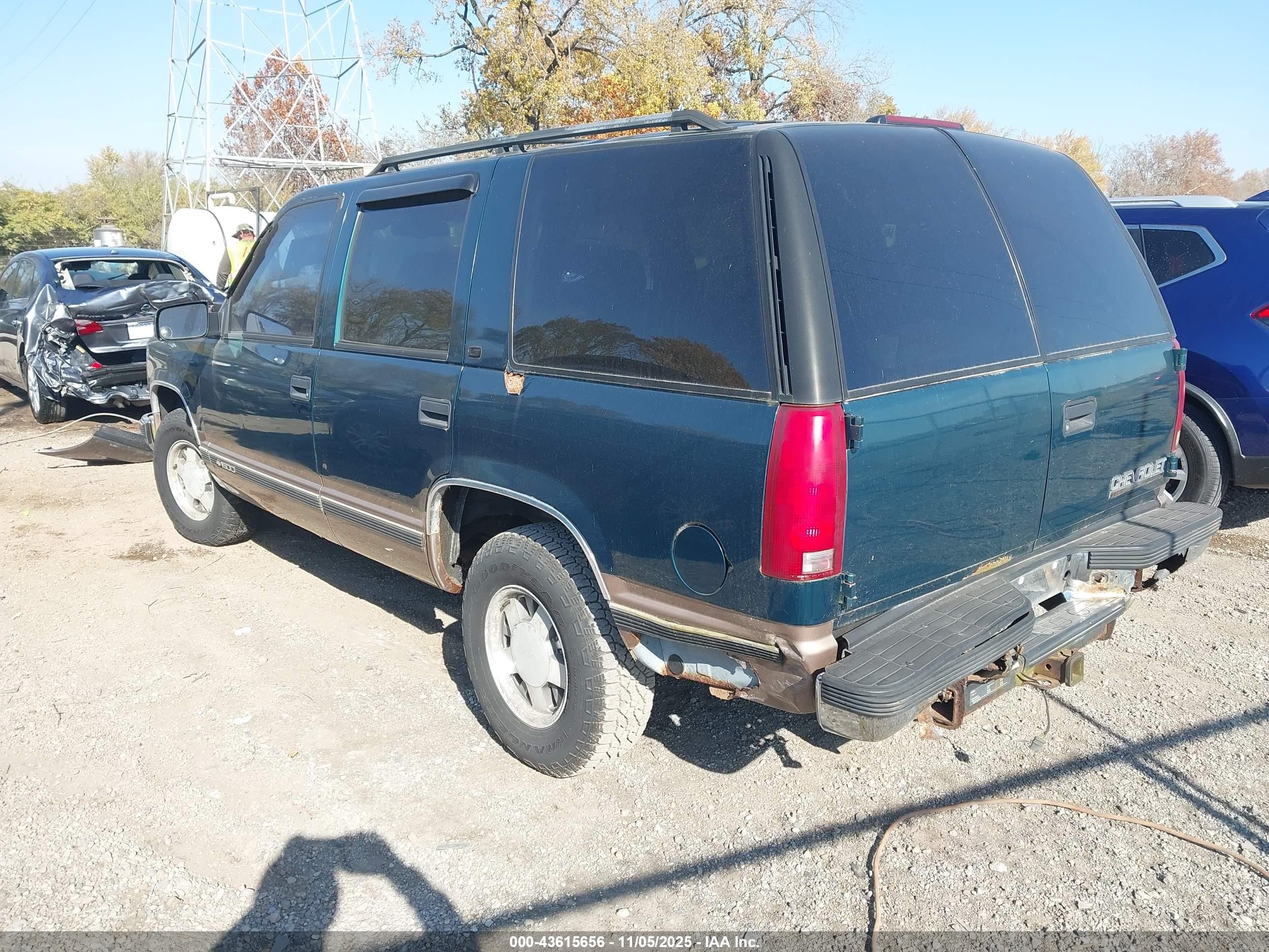 1996 Chevrolet Tahoe C1500 Зеленый vin: 1GNEC13R2TJ348322