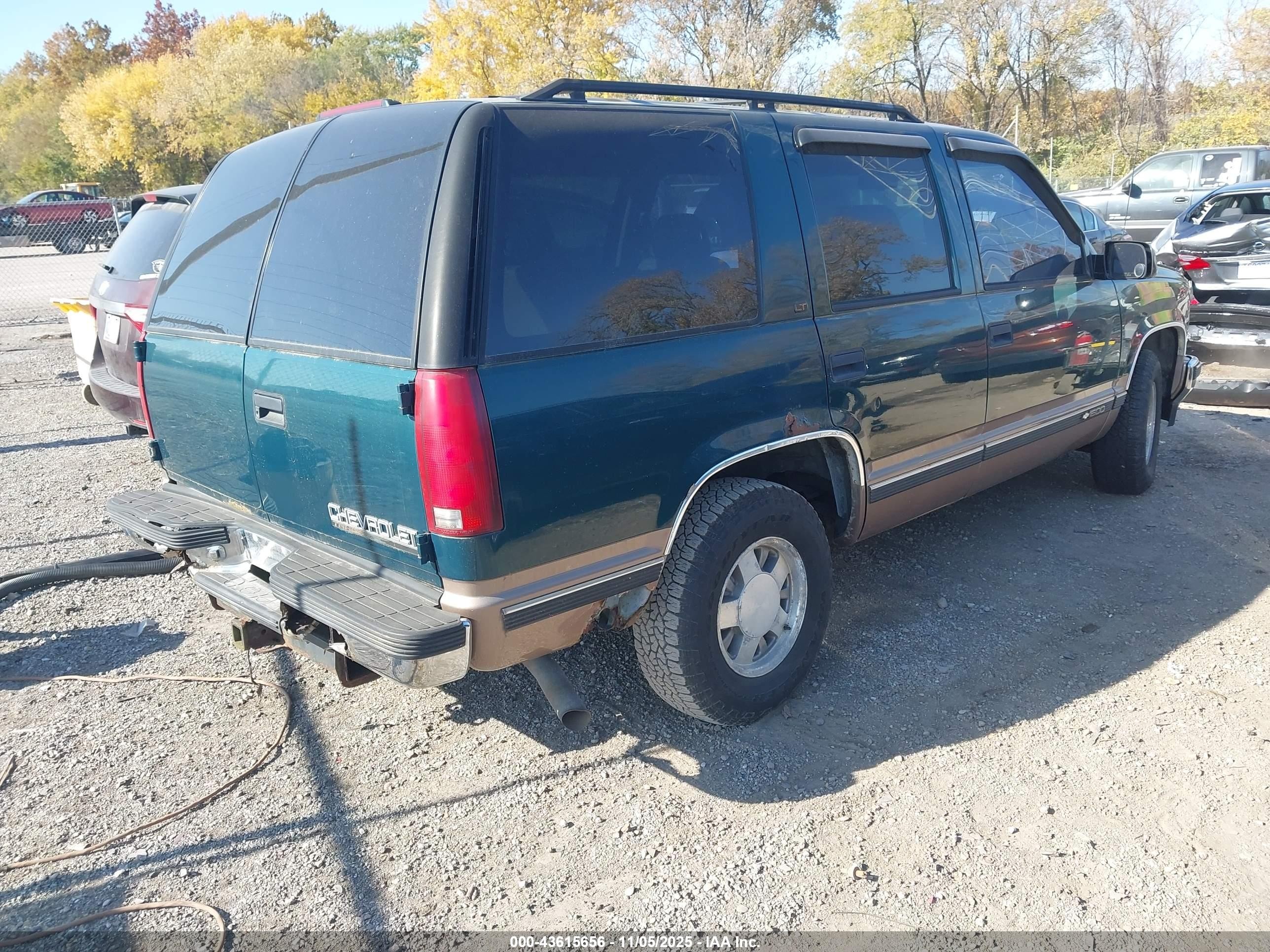 1996 Chevrolet Tahoe C1500 Зеленый vin: 1GNEC13R2TJ348322