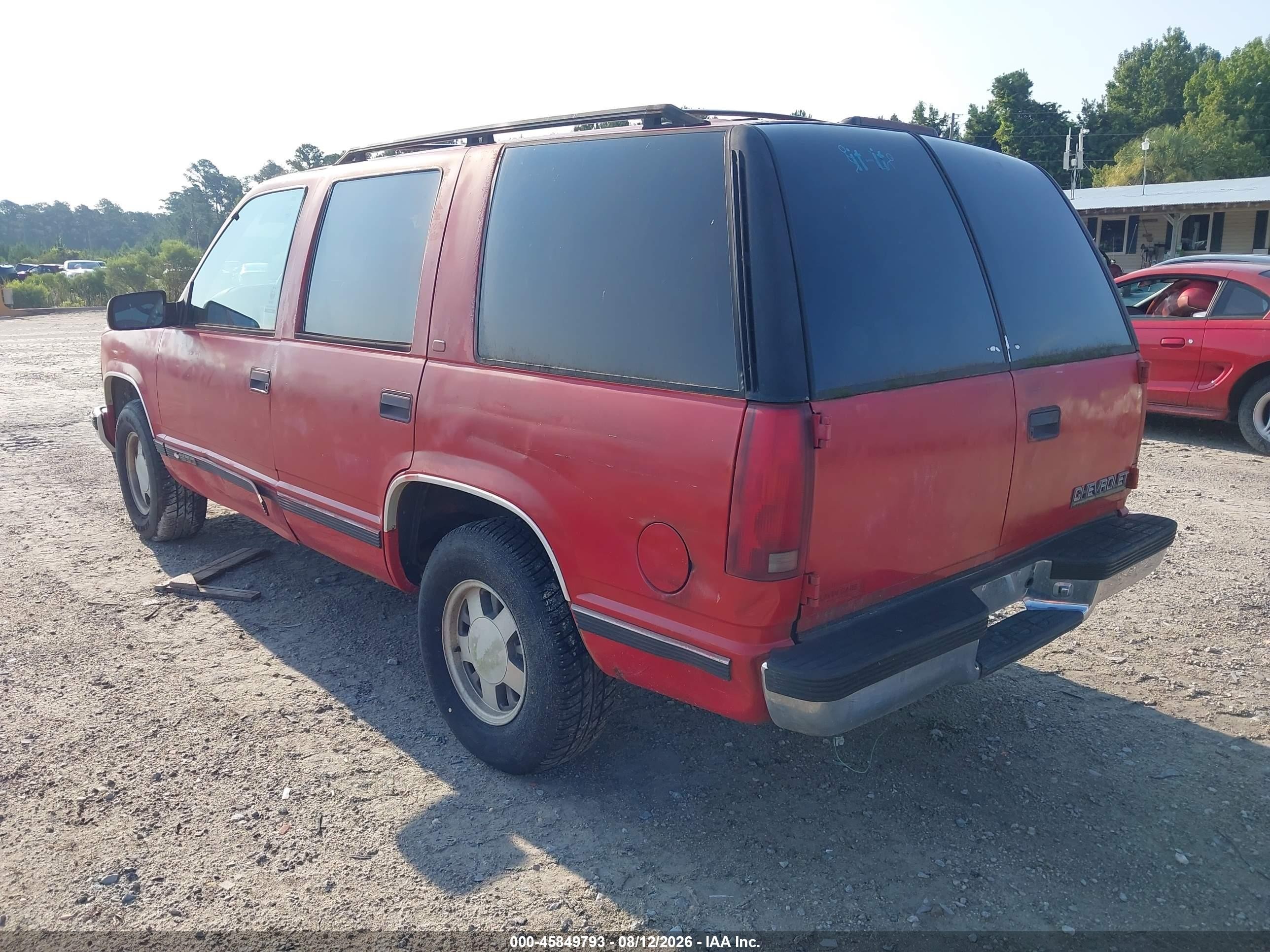 1997 Chevrolet Tahoe Ls Red vin: 1GNEC13R3VJ422172