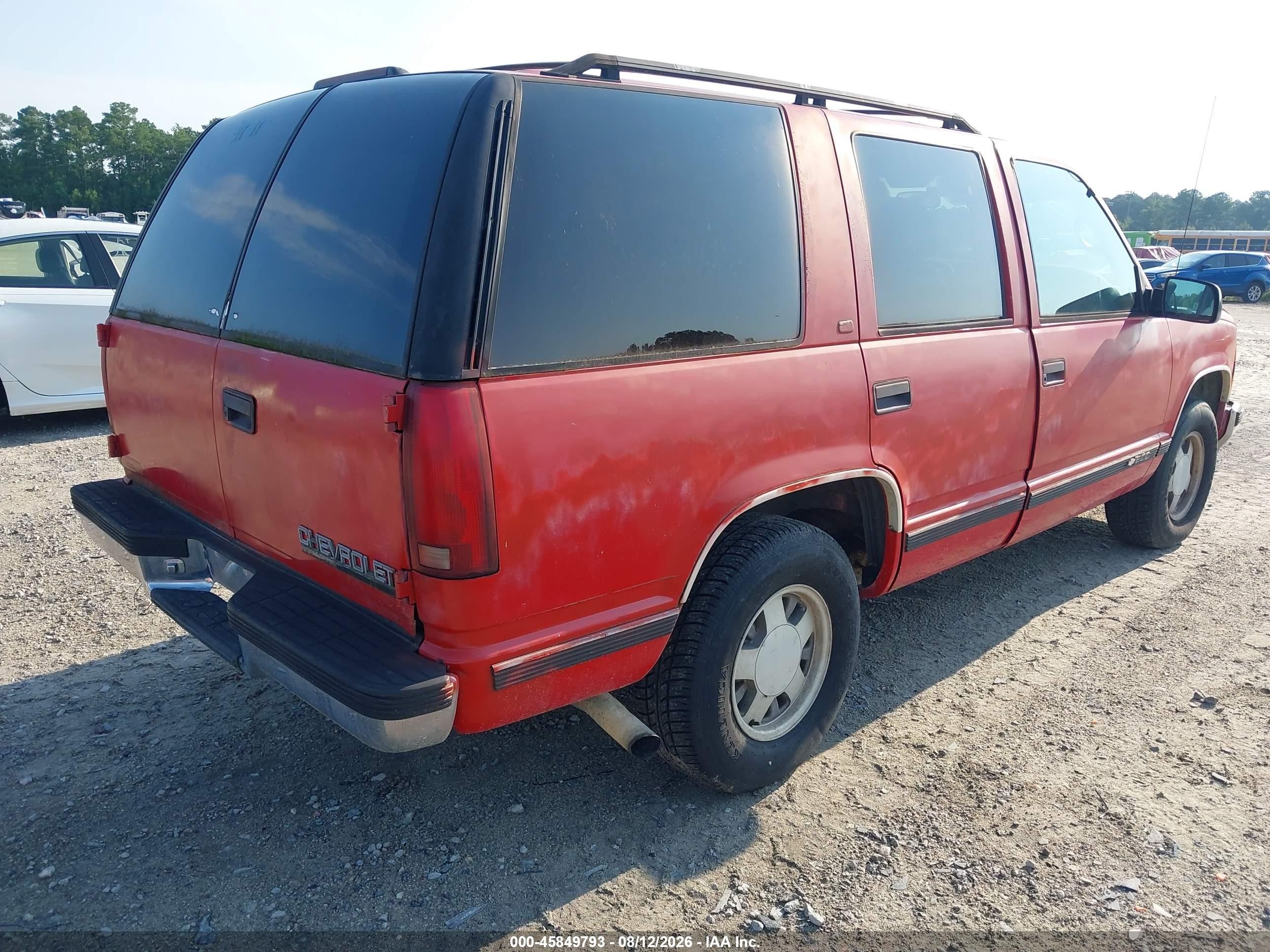 1997 Chevrolet Tahoe Ls Red vin: 1GNEC13R3VJ422172