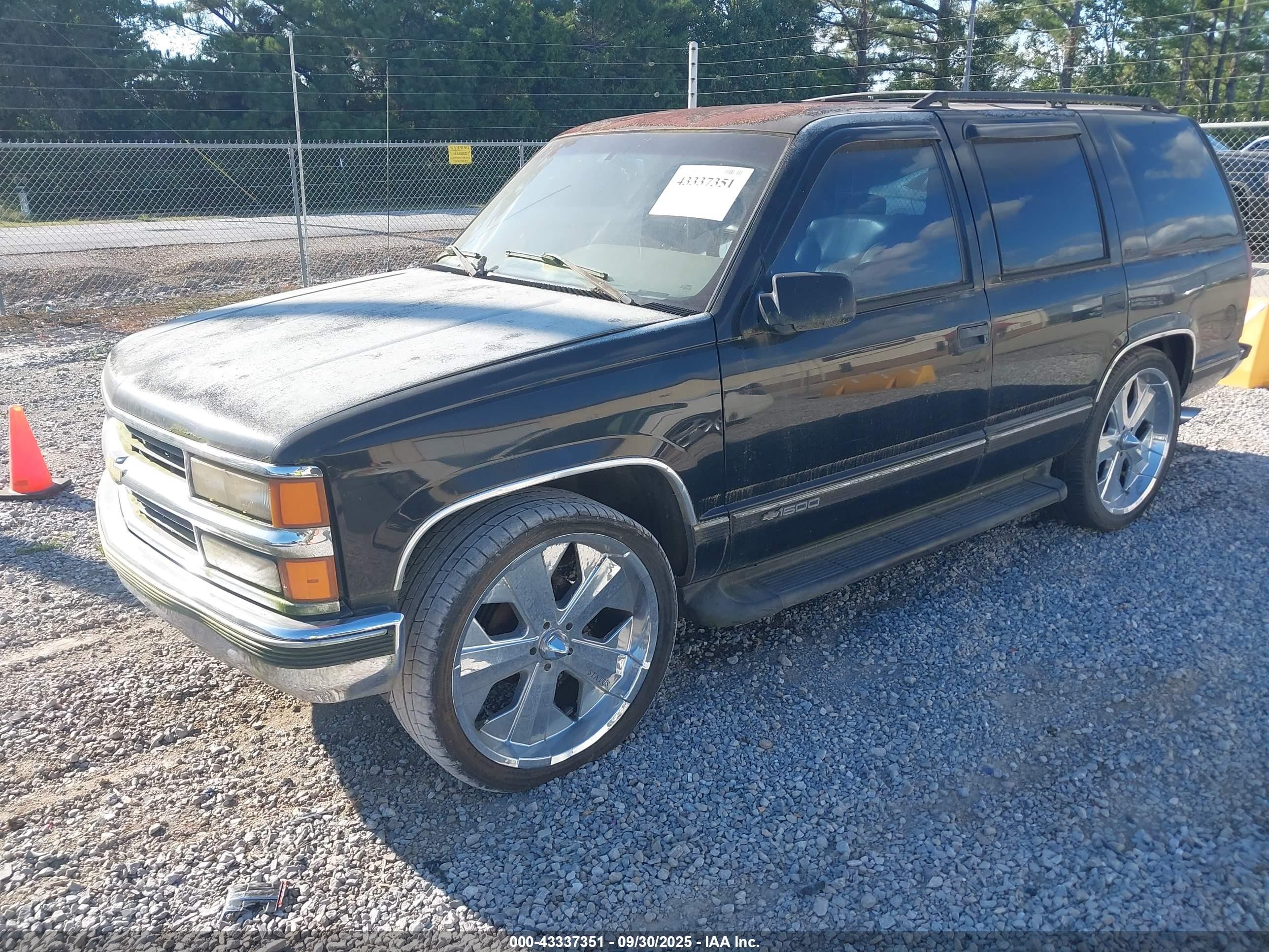 1996 Chevrolet Tahoe C1500 Black vin: 1GNEC13RXTJ330960