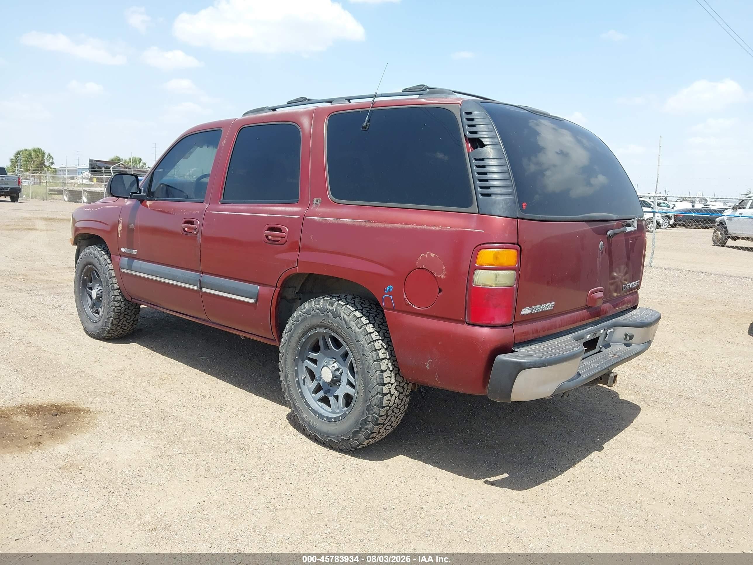 2001 Chevrolet Tahoe Lt Maroon vin: 1GNEC13T01R164880