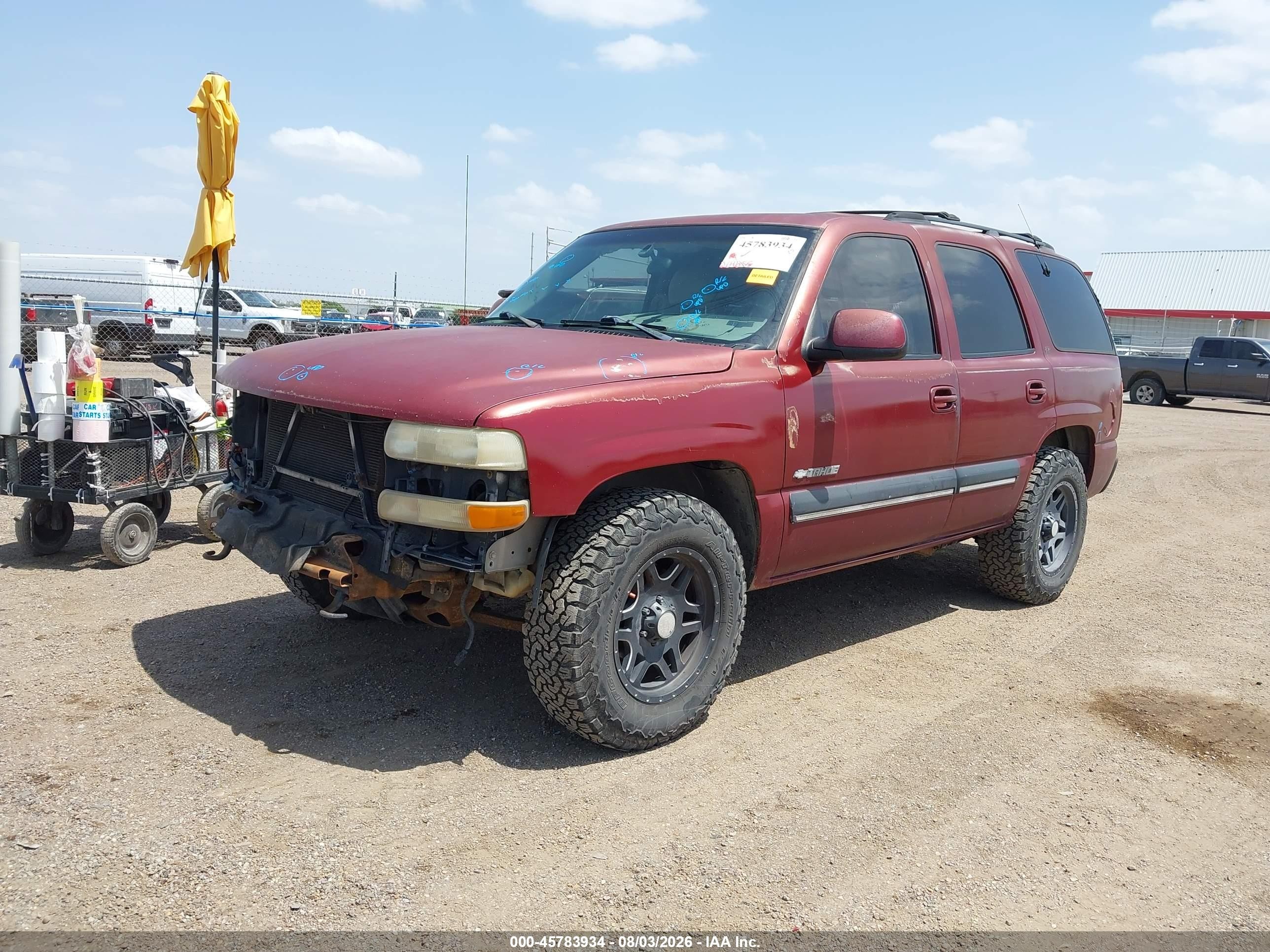 2001 Chevrolet Tahoe Lt Maroon vin: 1GNEC13T01R164880