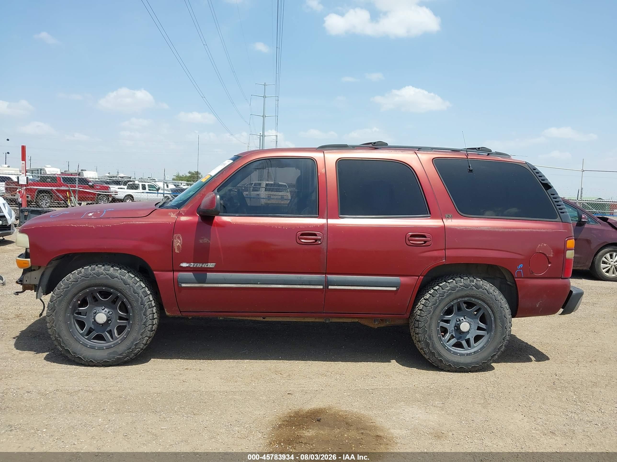 2001 Chevrolet Tahoe Lt Maroon vin: 1GNEC13T01R164880