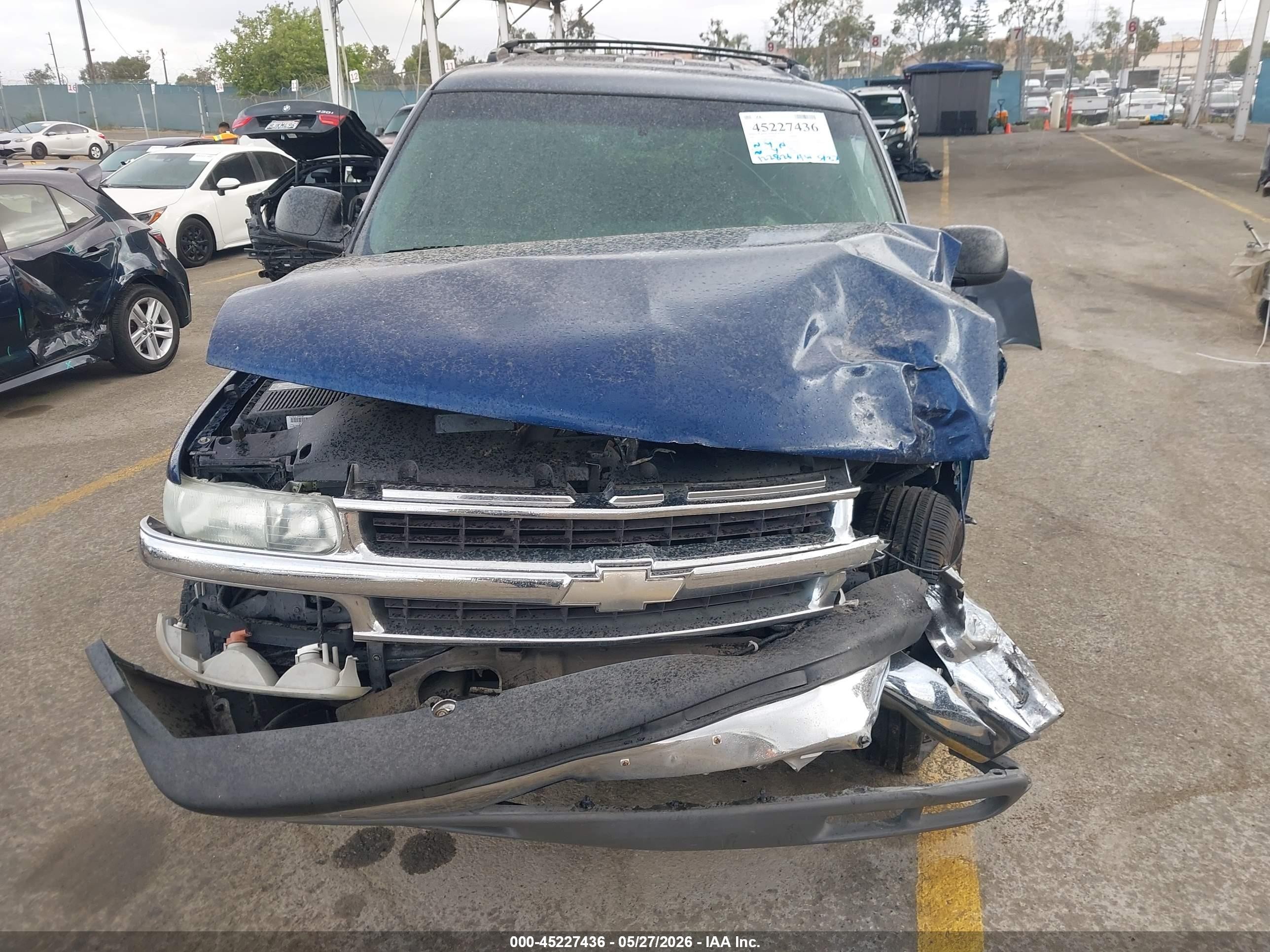 2003 Chevrolet Tahoe Ls Blue vin: 1GNEC13T03R235837