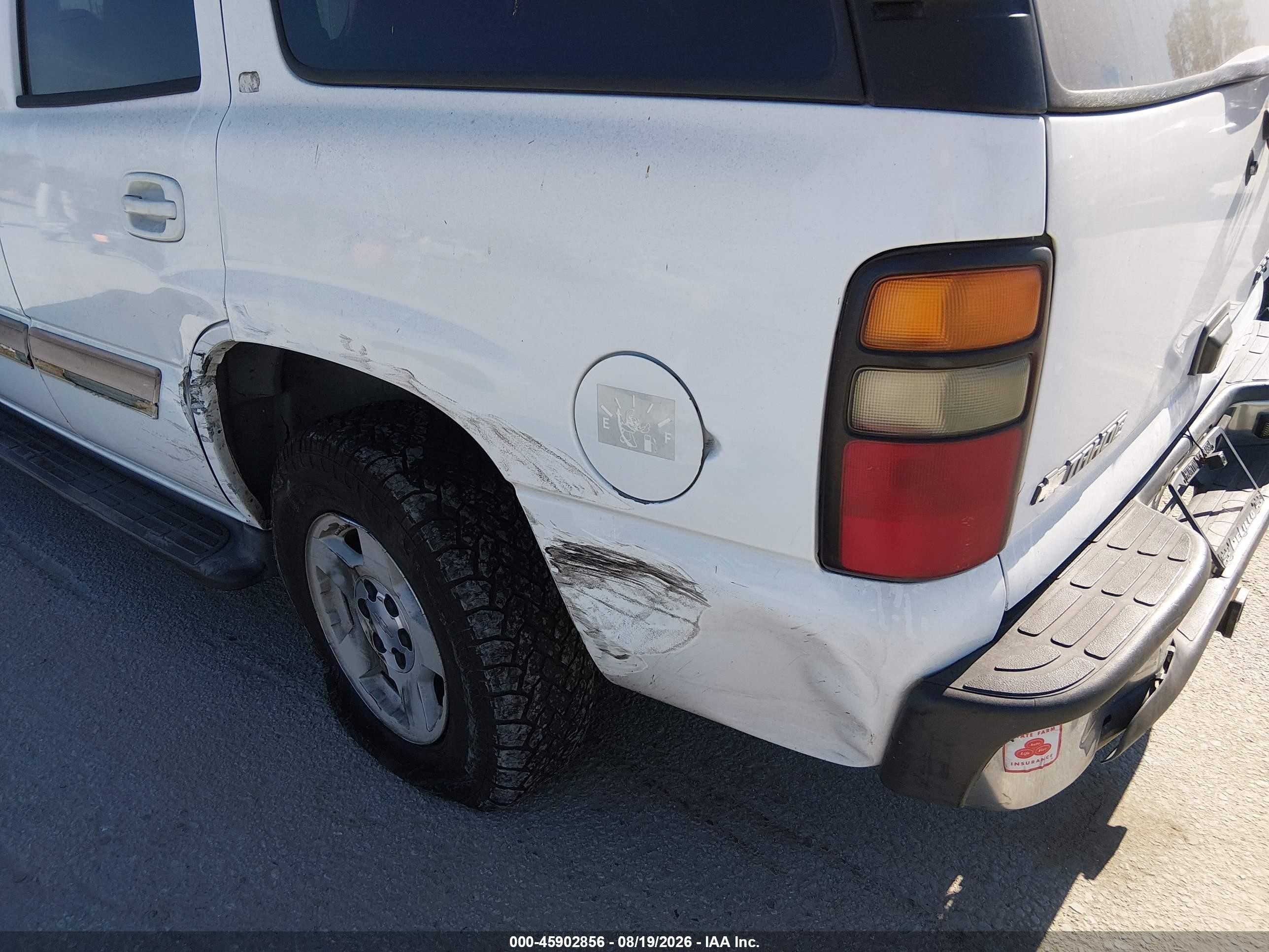 2005 Chevrolet Tahoe Lt White vin: 1GNEC13T15R130548