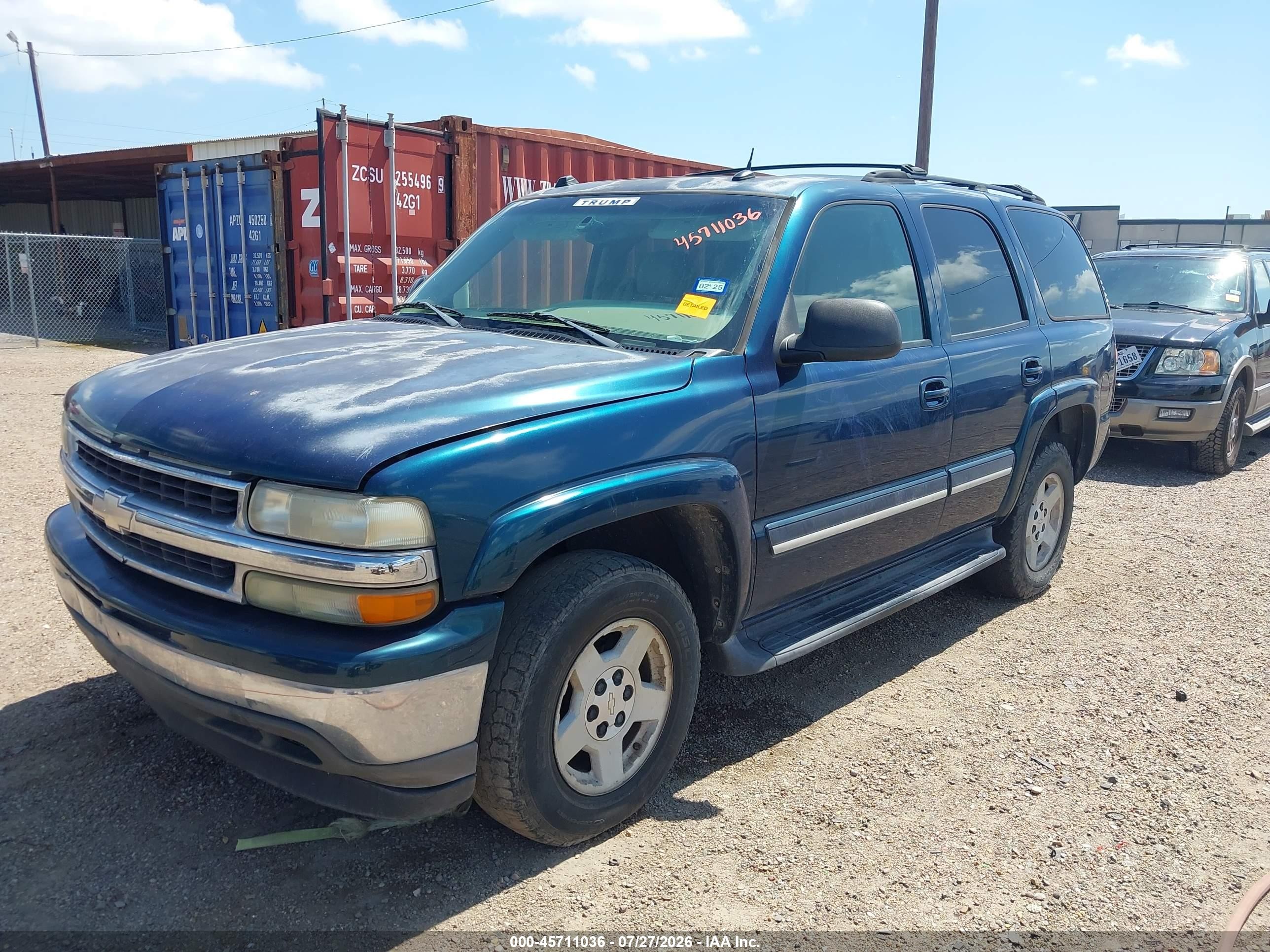 2005 Chevrolet Tahoe Lt Blue vin: 1GNEC13T15R173853