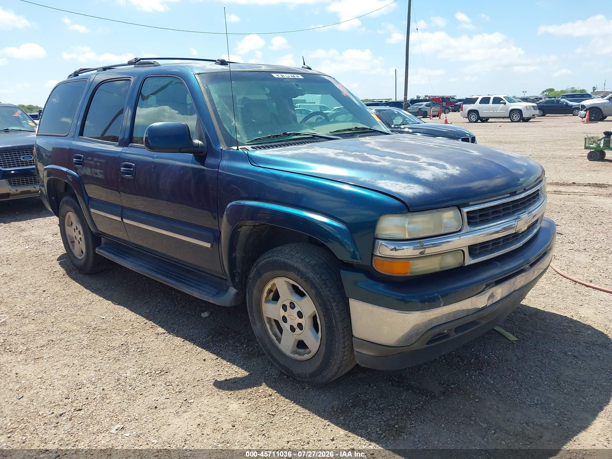 2005 Chevrolet Tahoe Lt Blue vin: 1GNEC13T15R173853