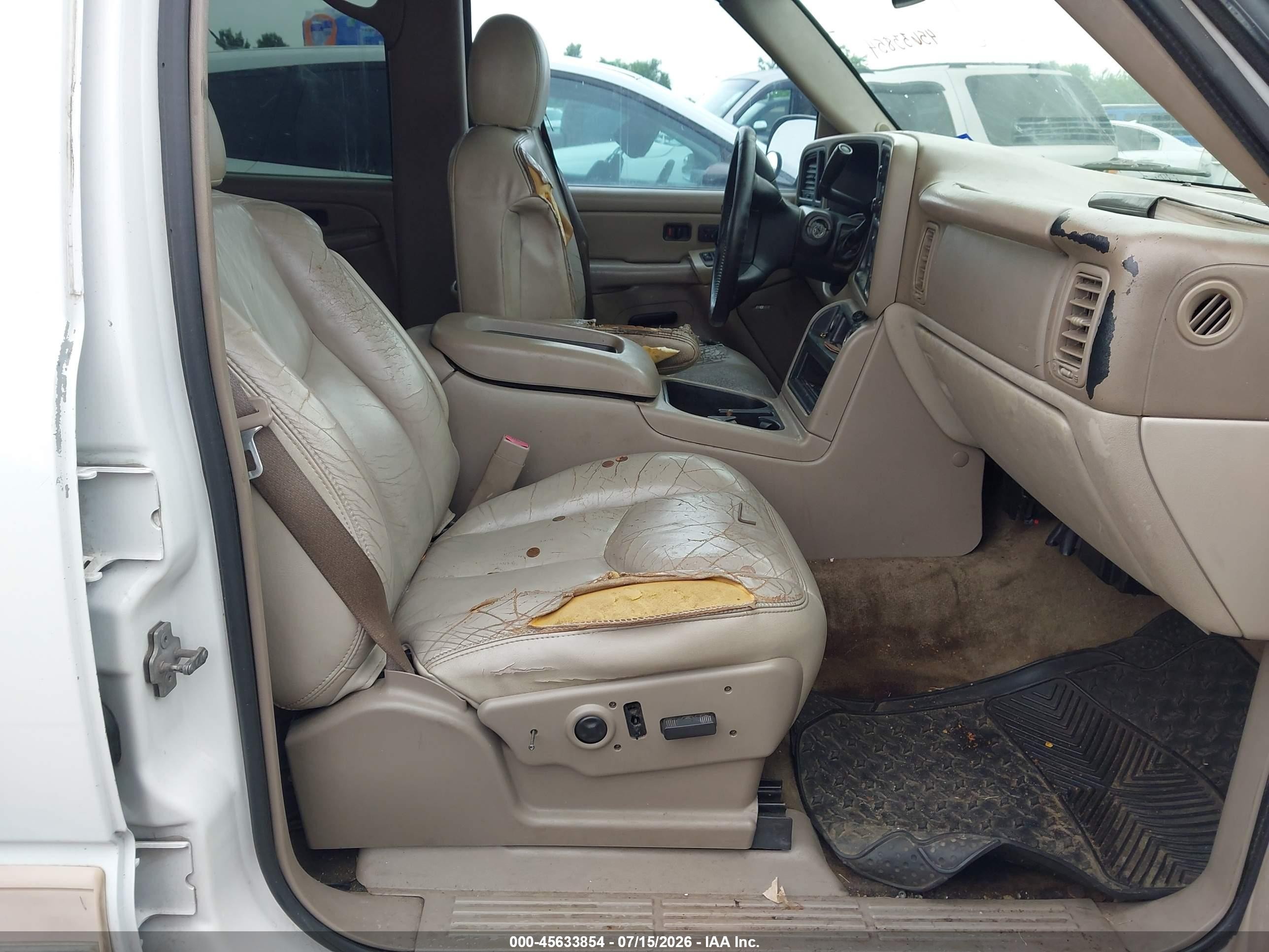 2005 Chevrolet Tahoe Lt White vin: 1GNEC13T15R186389