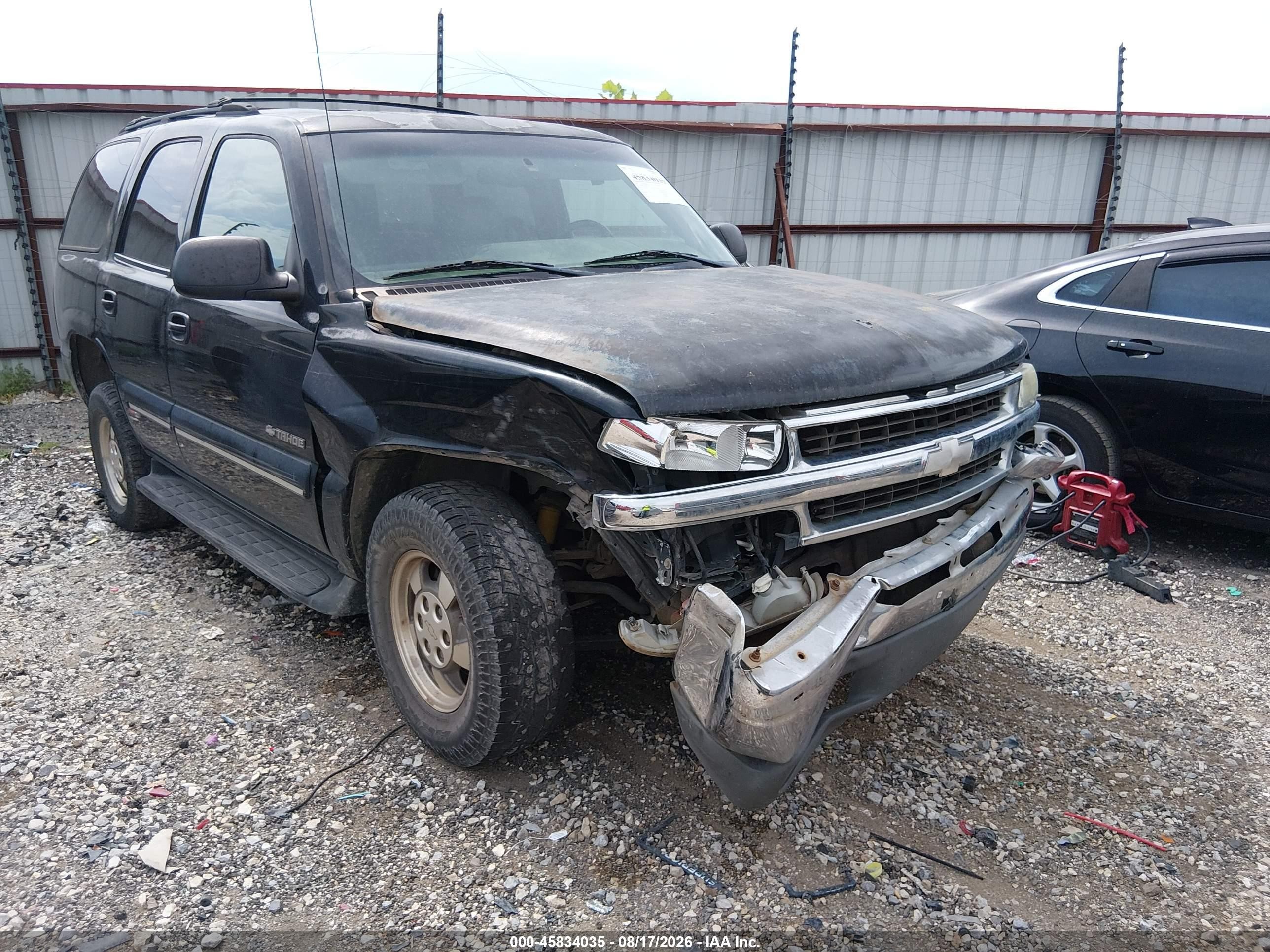 2001 Chevrolet Tahoe Ls Black vin: 1GNEC13T21J212684