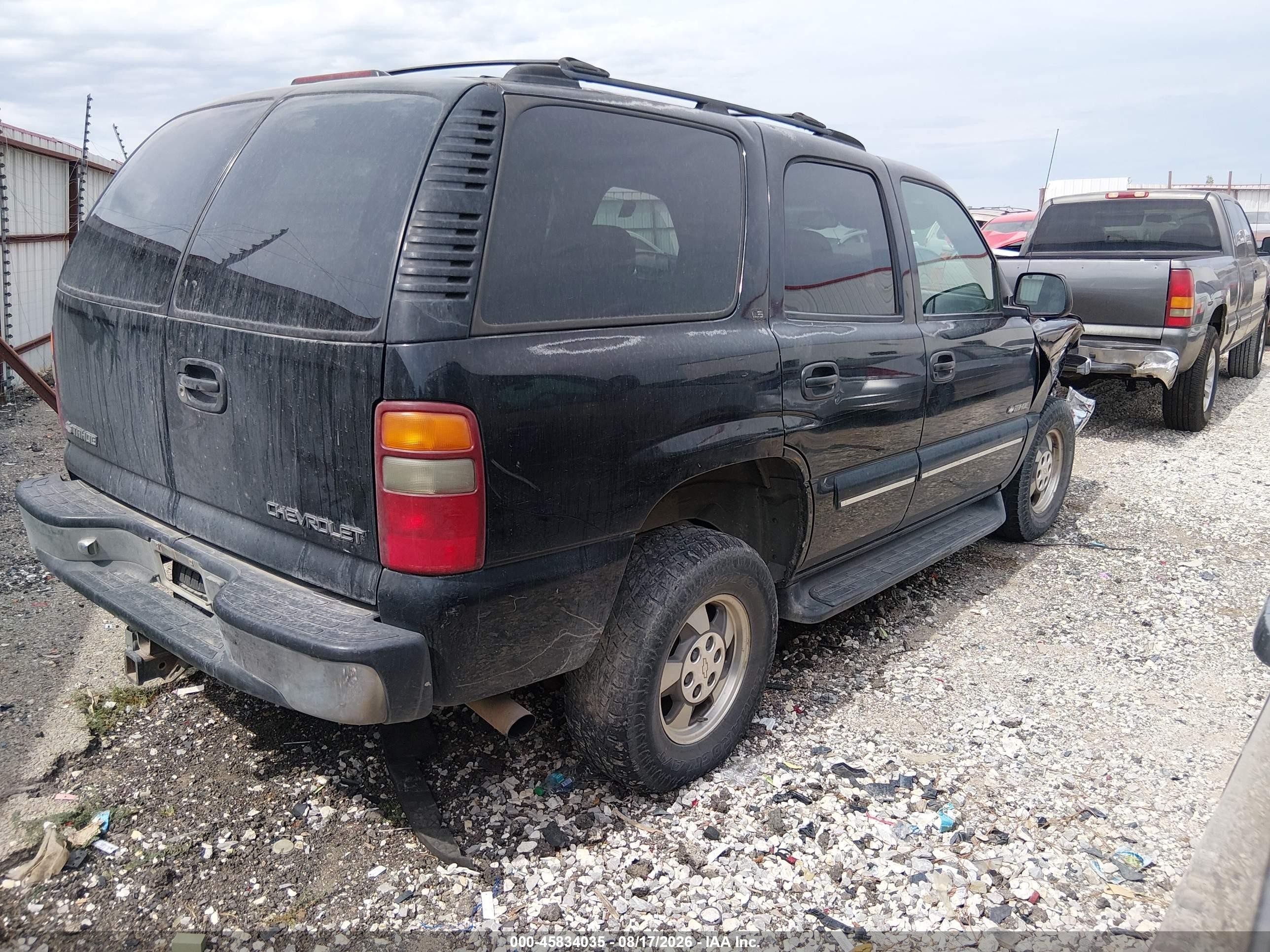 2001 Chevrolet Tahoe Ls Black vin: 1GNEC13T21J212684