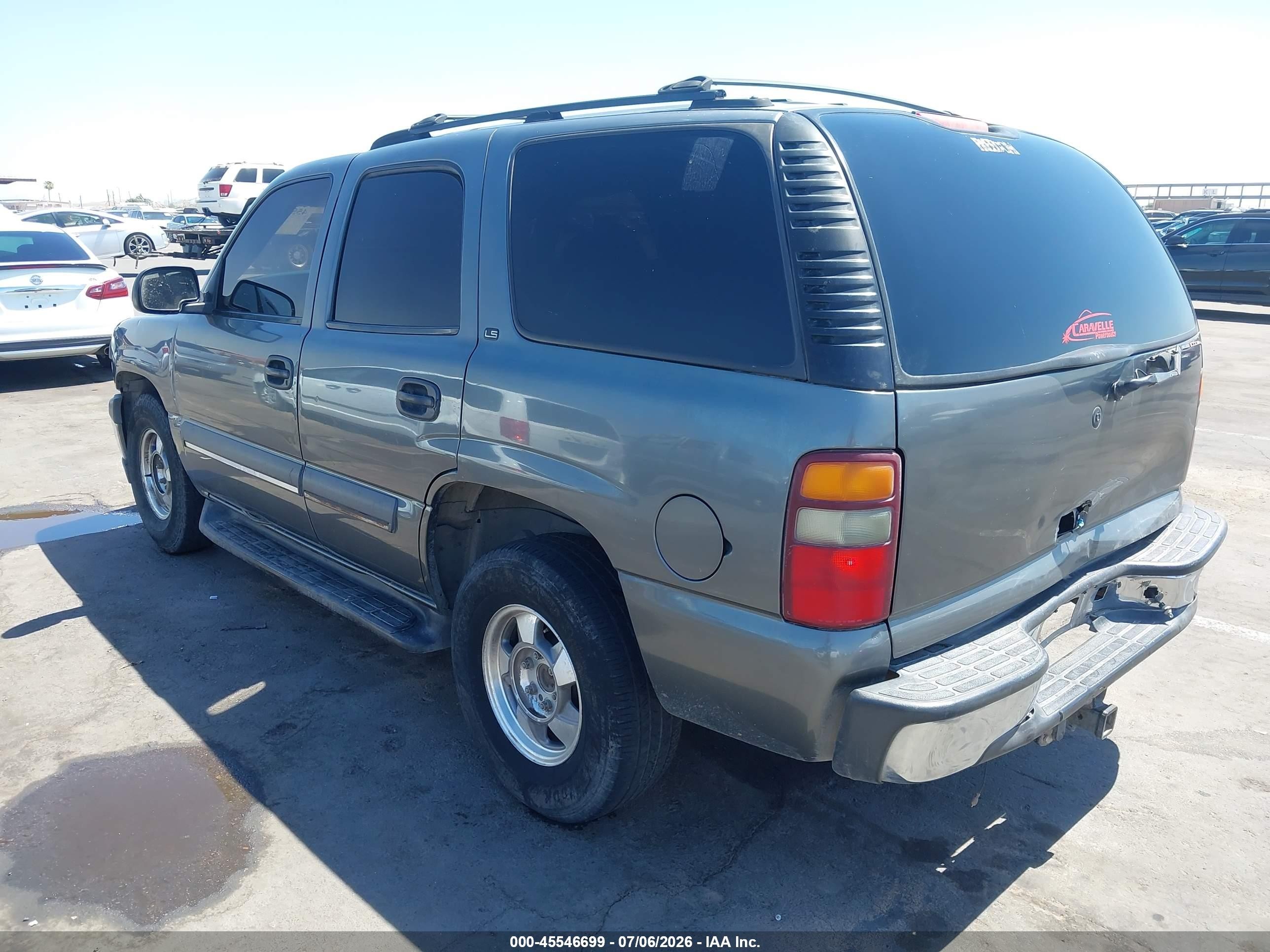 2002 Chevrolet Tahoe Ls Gray vin: 1GNEC13T22R164266