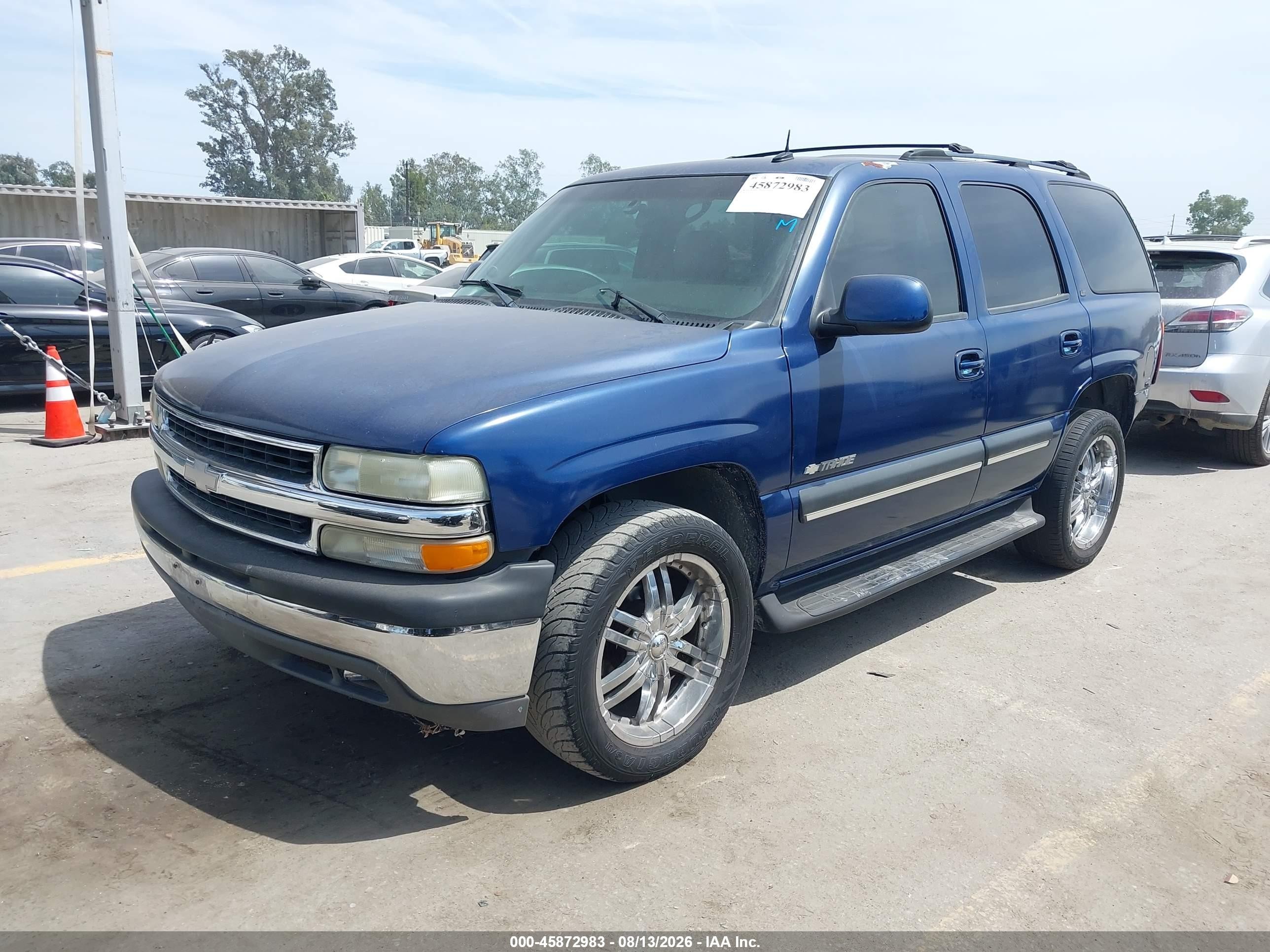 2003 Chevrolet Tahoe Lt Blue vin: 1GNEC13T23J319110