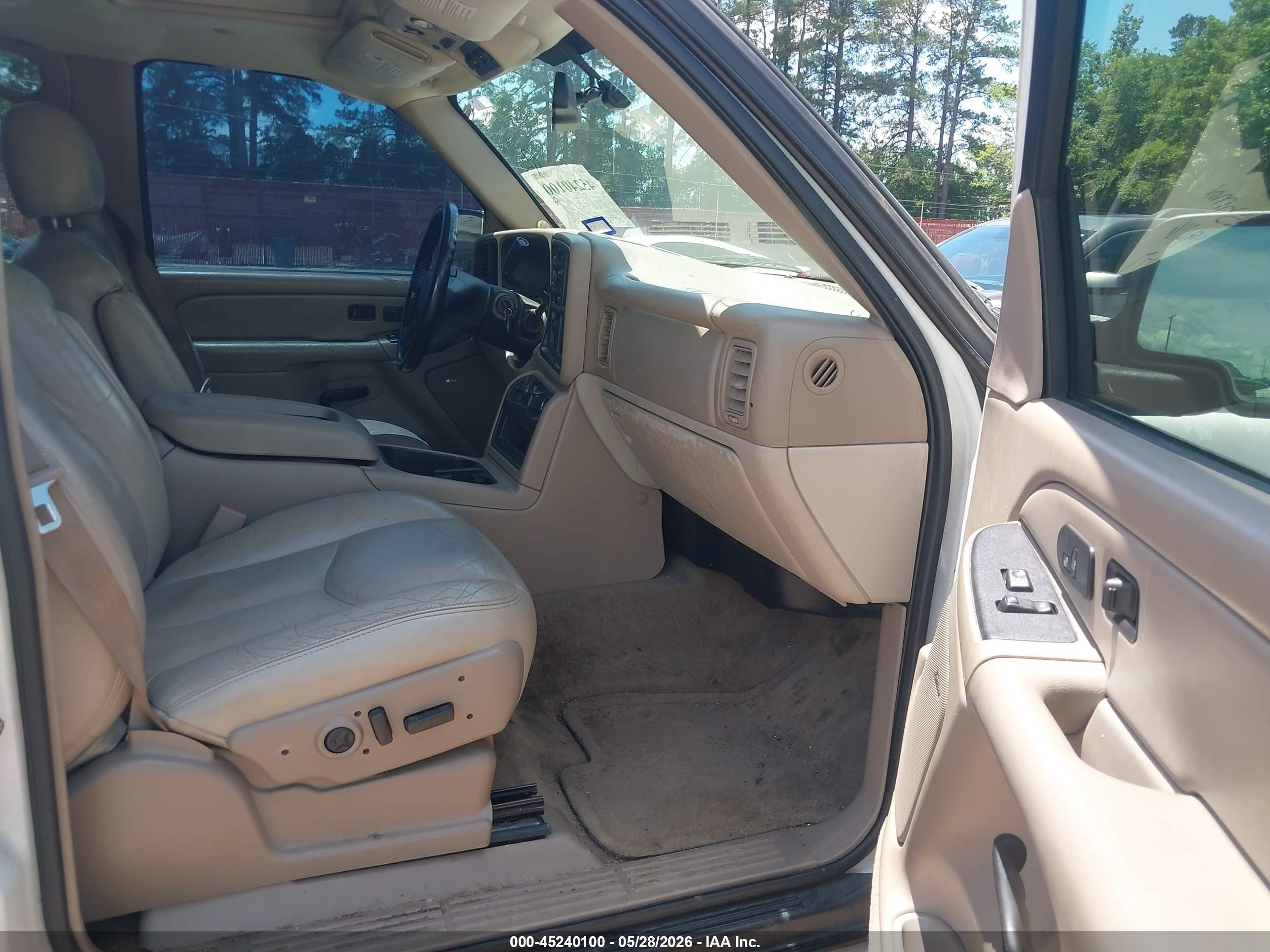 2005 Chevrolet Tahoe Lt White vin: 1GNEC13T25R219416