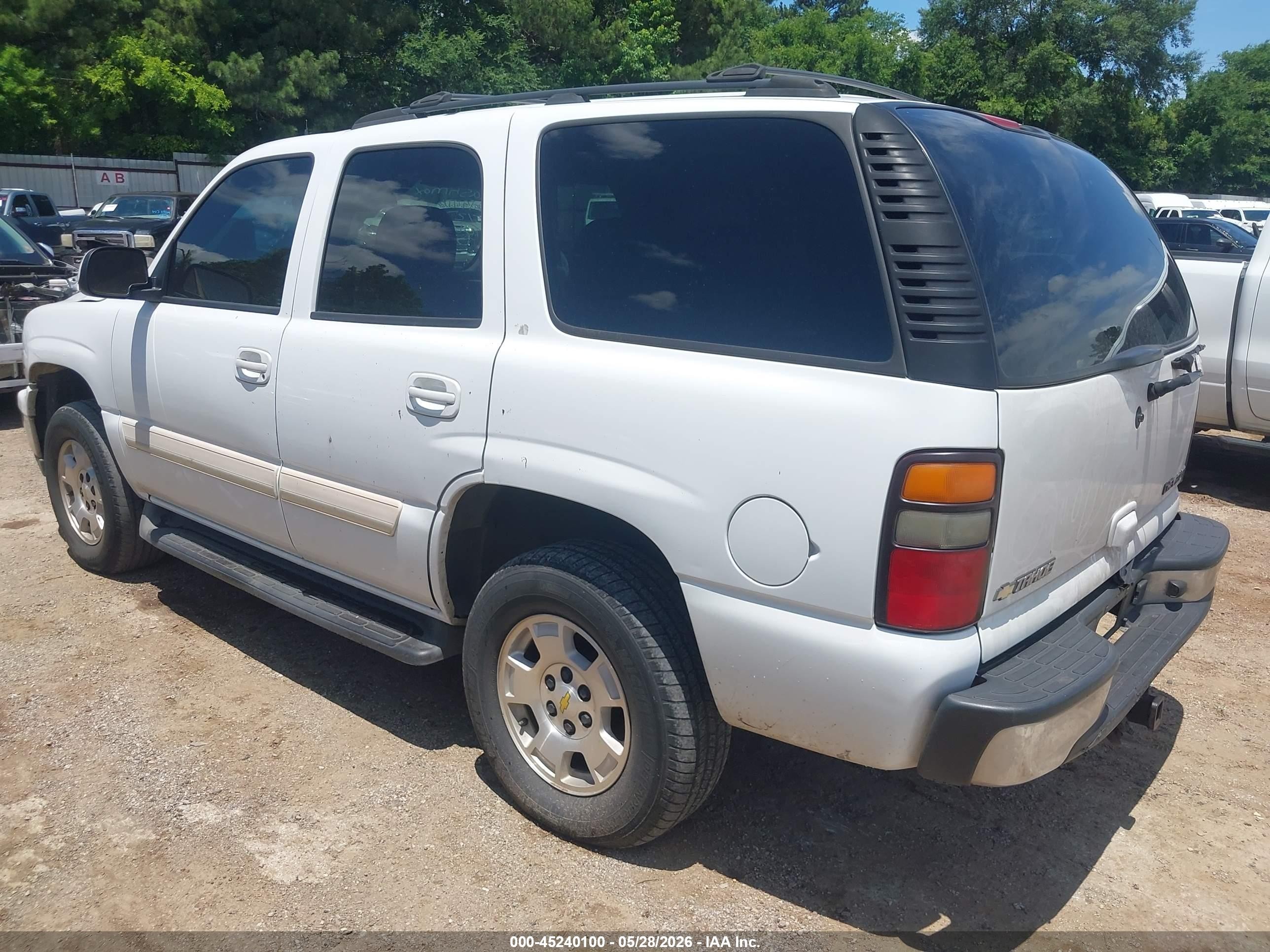 2005 Chevrolet Tahoe Lt White vin: 1GNEC13T25R219416
