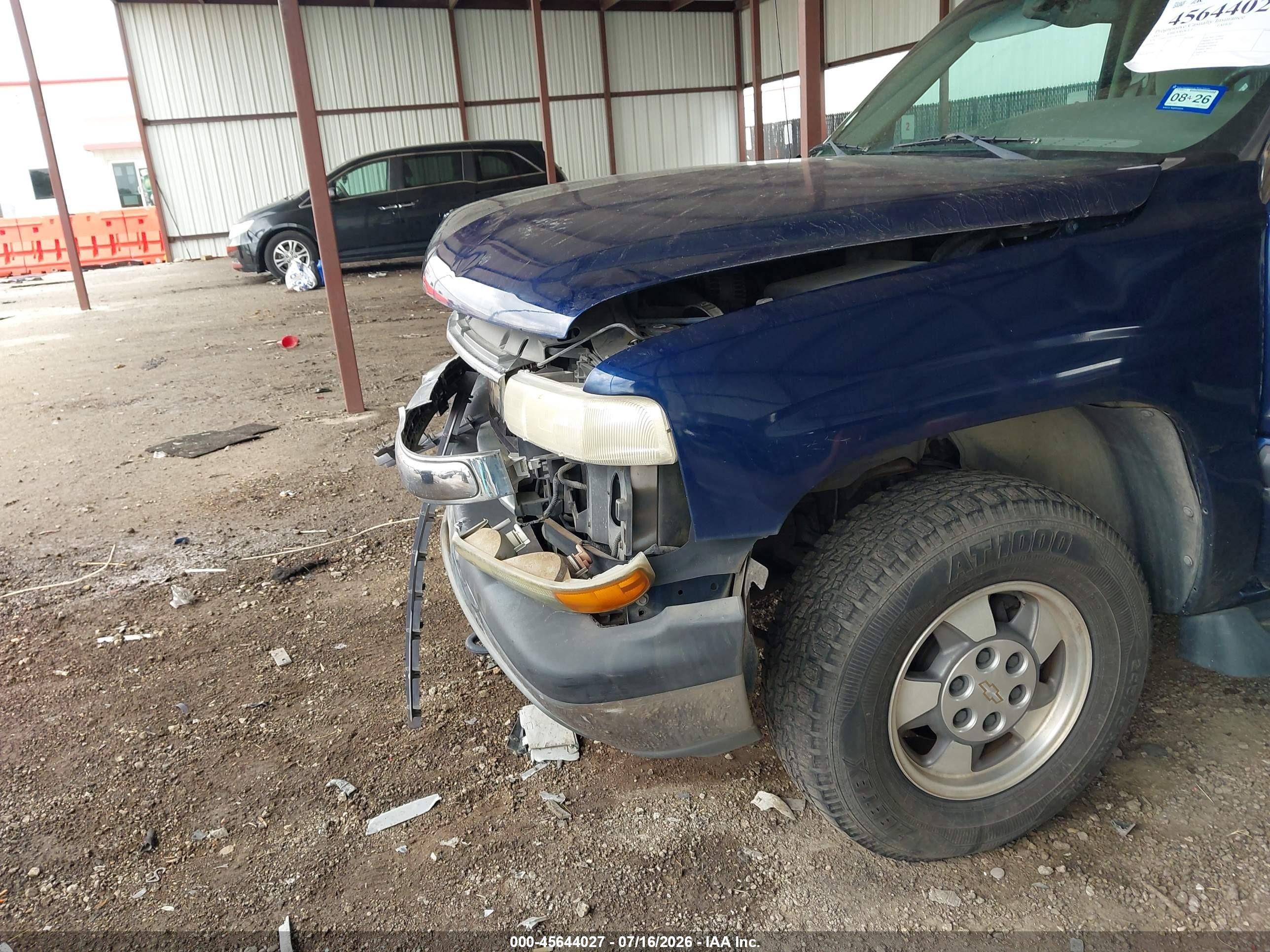 2001 Chevrolet Tahoe Ls Blue vin: 1GNEC13T31R216227