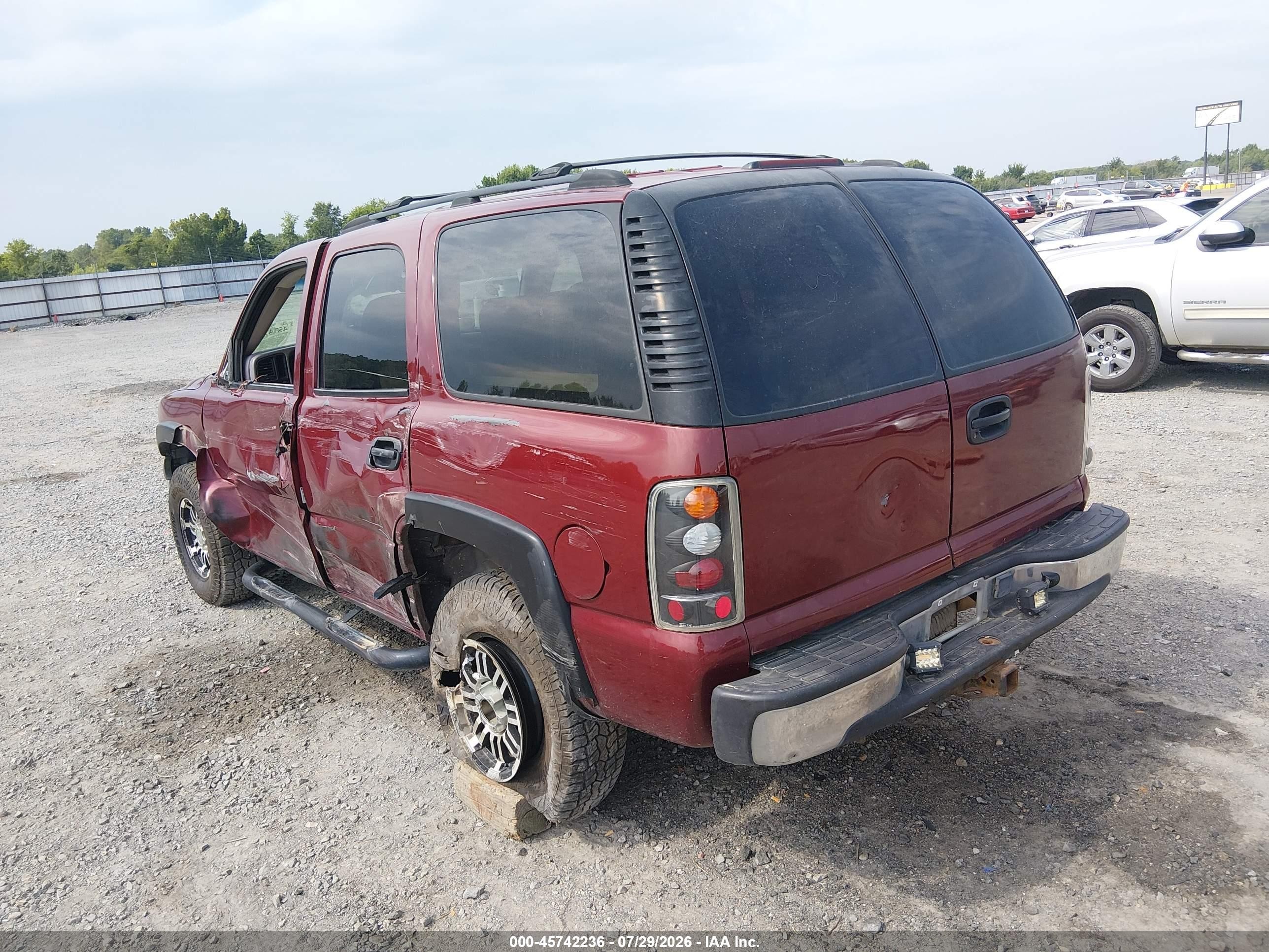 2001 Chevrolet Tahoe Ls Maroon vin: 1GNEC13T31R221301