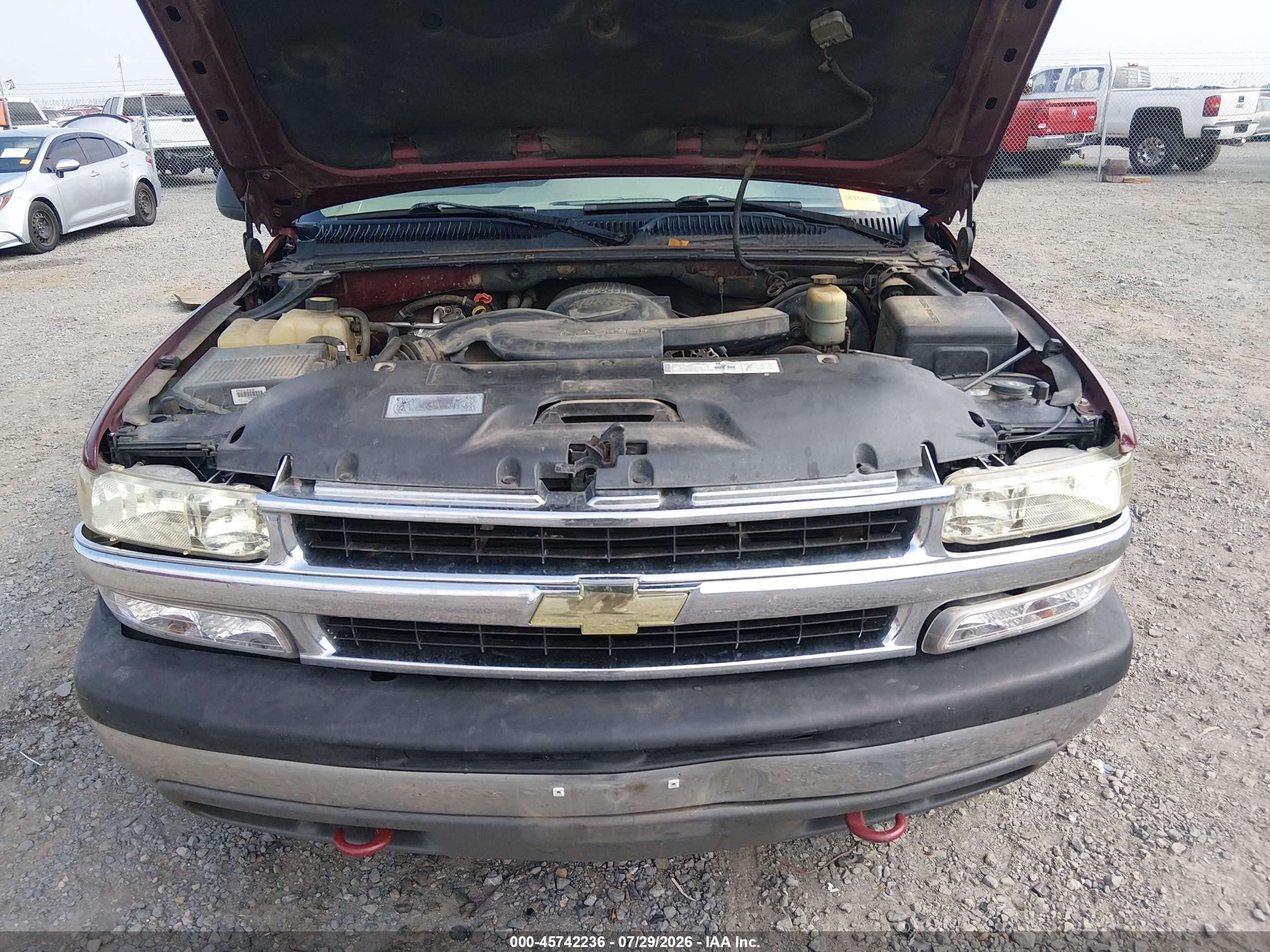 2001 Chevrolet Tahoe Ls Maroon vin: 1GNEC13T31R221301