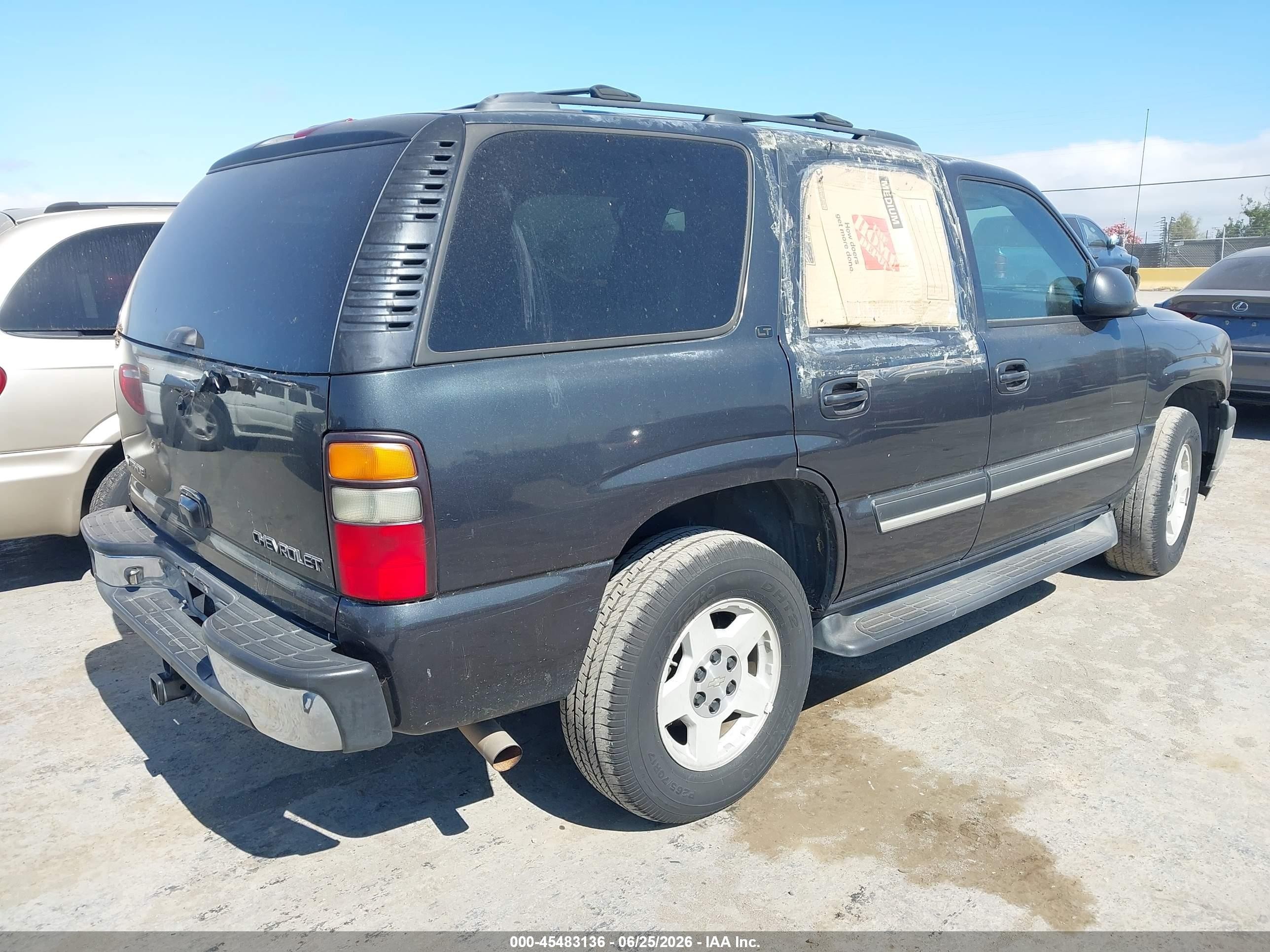 2005 Chevrolet Tahoe Lt Black vin: 1GNEC13T35J267263