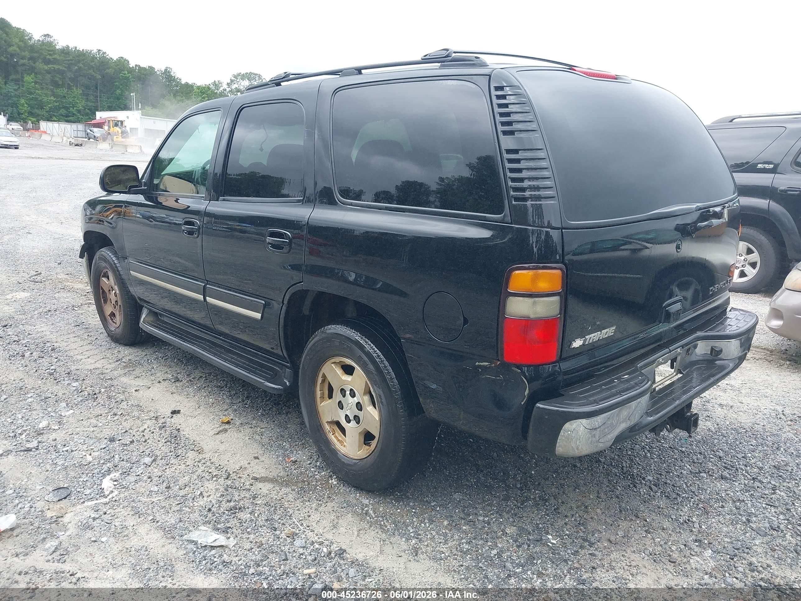 2005 Chevrolet Tahoe Lt Black vin: 1GNEC13T35R151286