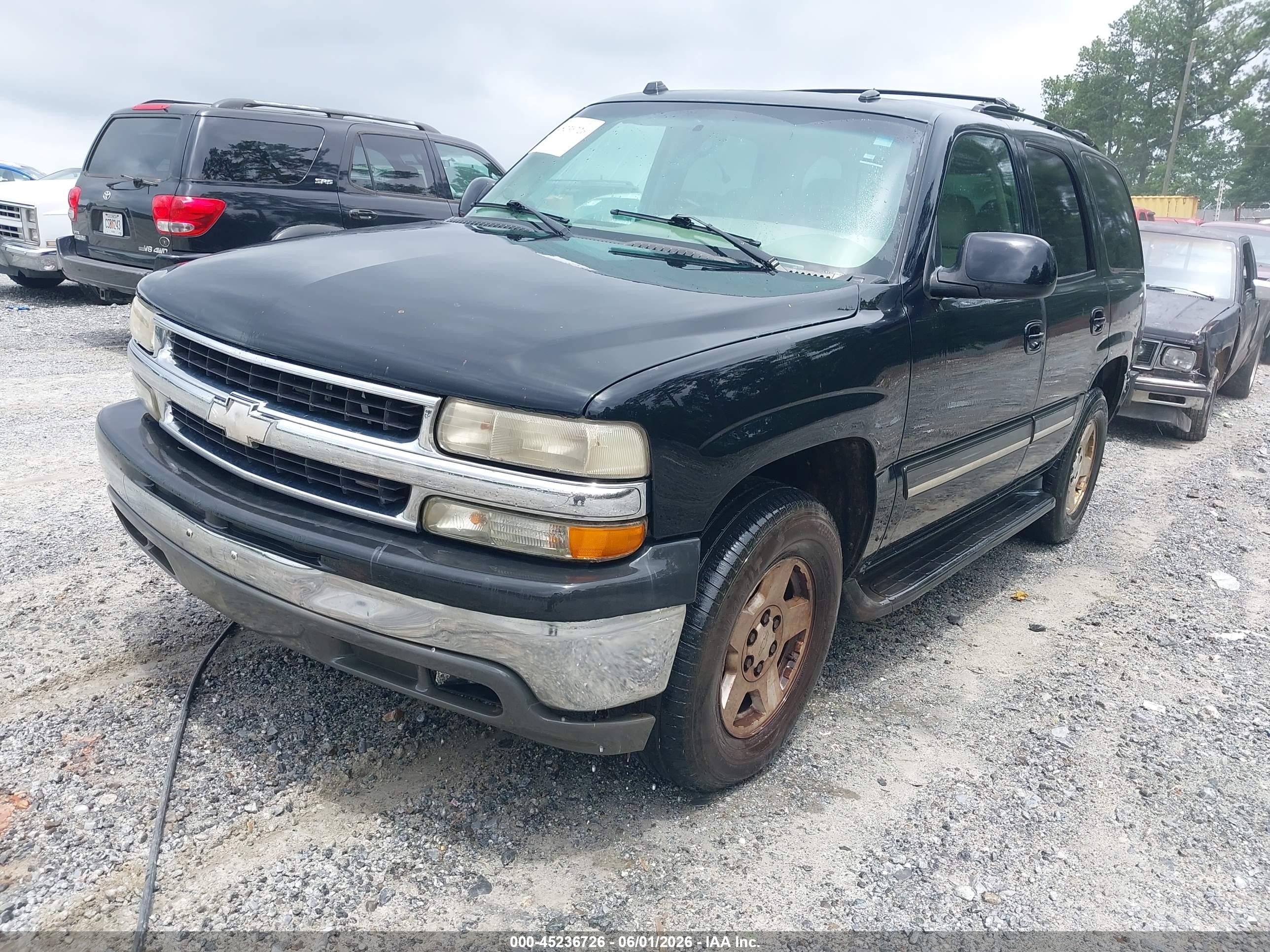 2005 Chevrolet Tahoe Lt Black vin: 1GNEC13T35R151286