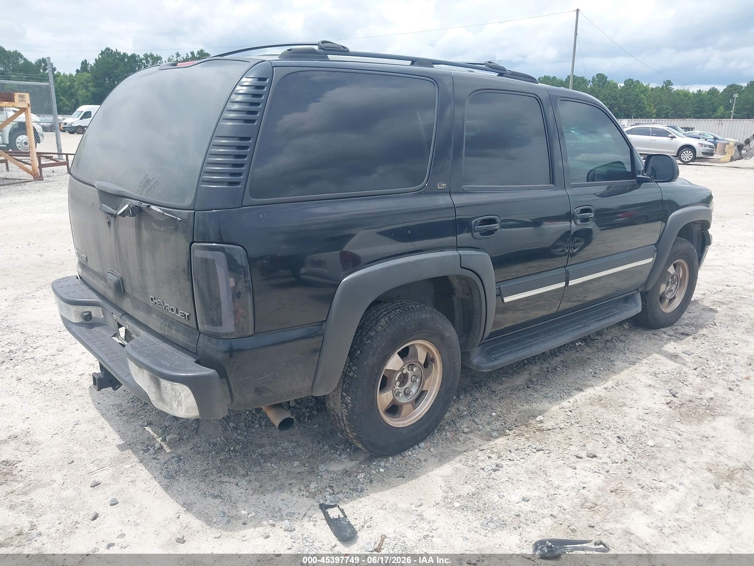 2005 Chevrolet Tahoe Lt Black vin: 1GNEC13T35R208649