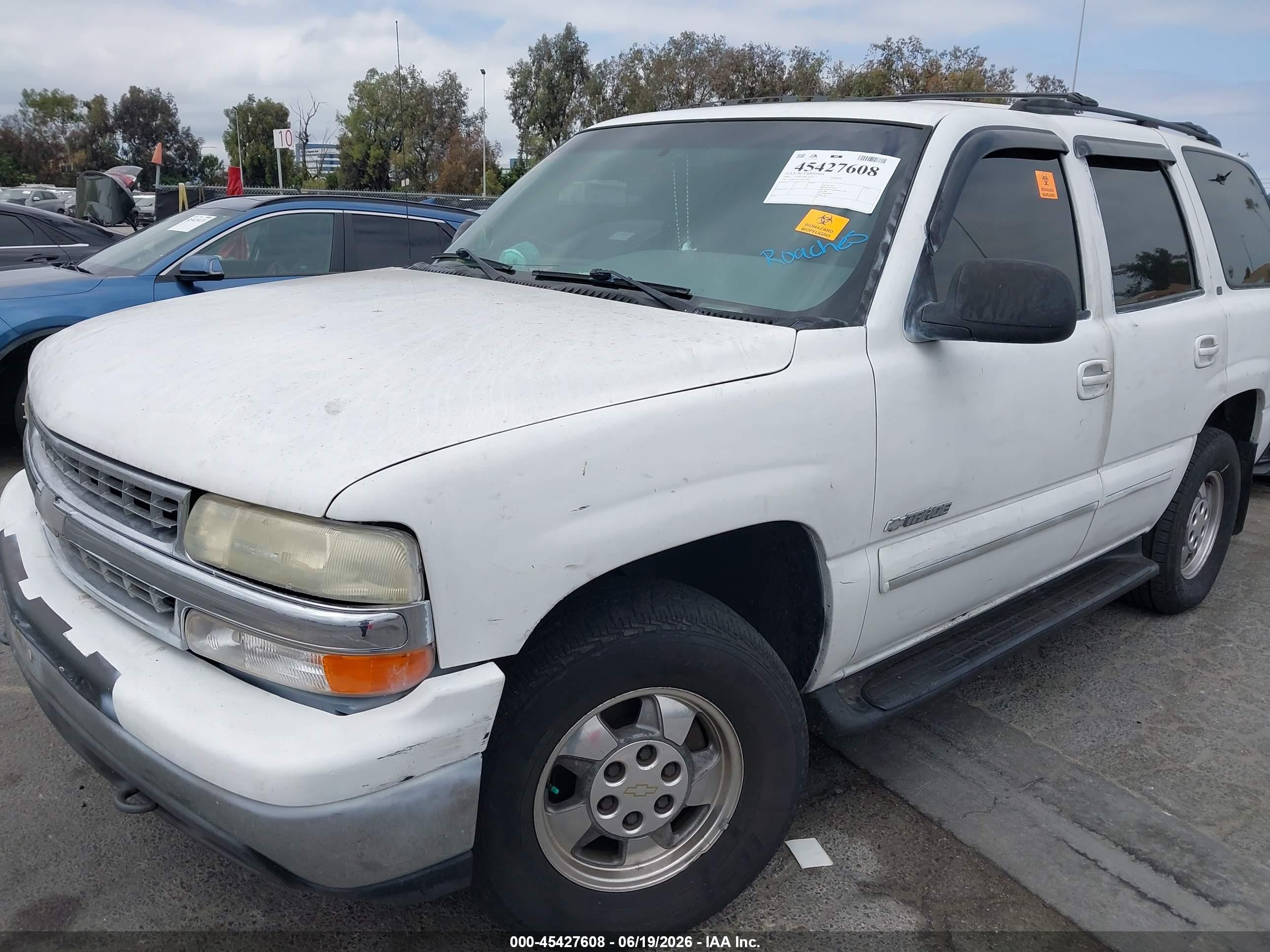 2001 Chevrolet Tahoe Lt Белый vin: 1GNEC13T51R131048
