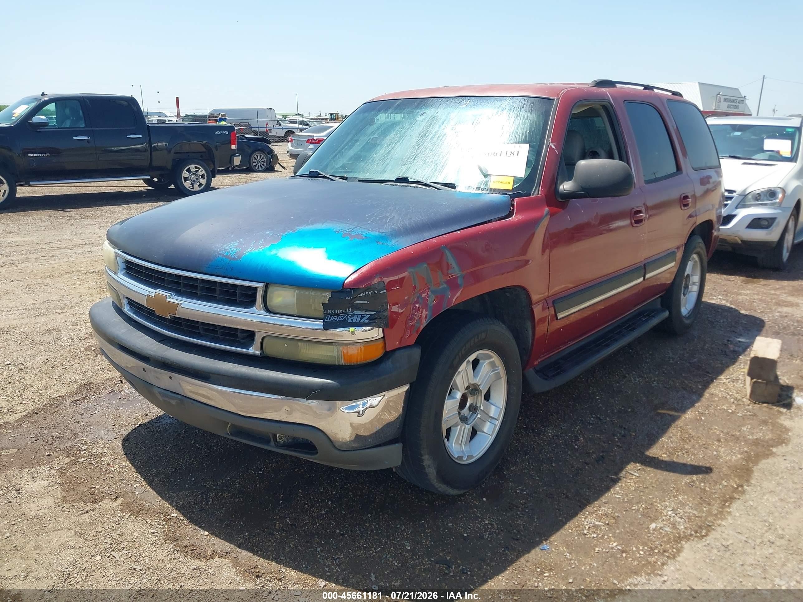 2005 Chevrolet Tahoe Ls Темно-бордовый vin: 1GNEC13T65R106326