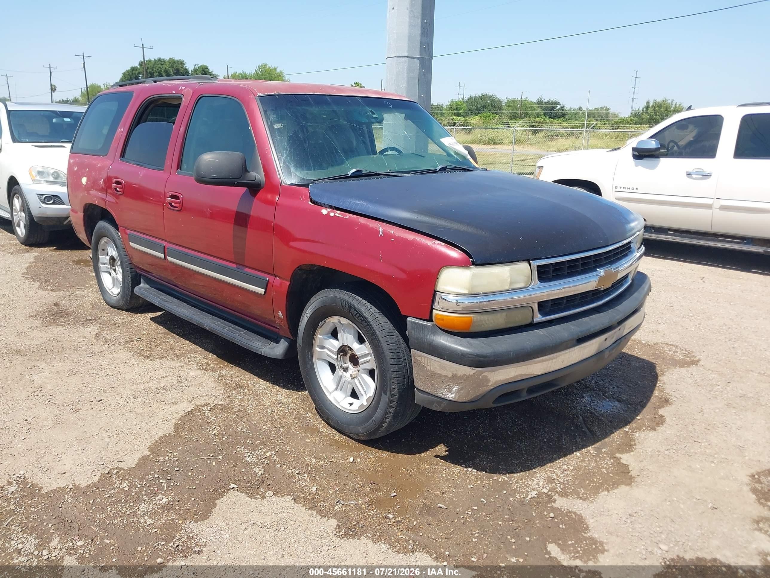 2005 Chevrolet Tahoe Ls Темно-бордовый vin: 1GNEC13T65R106326