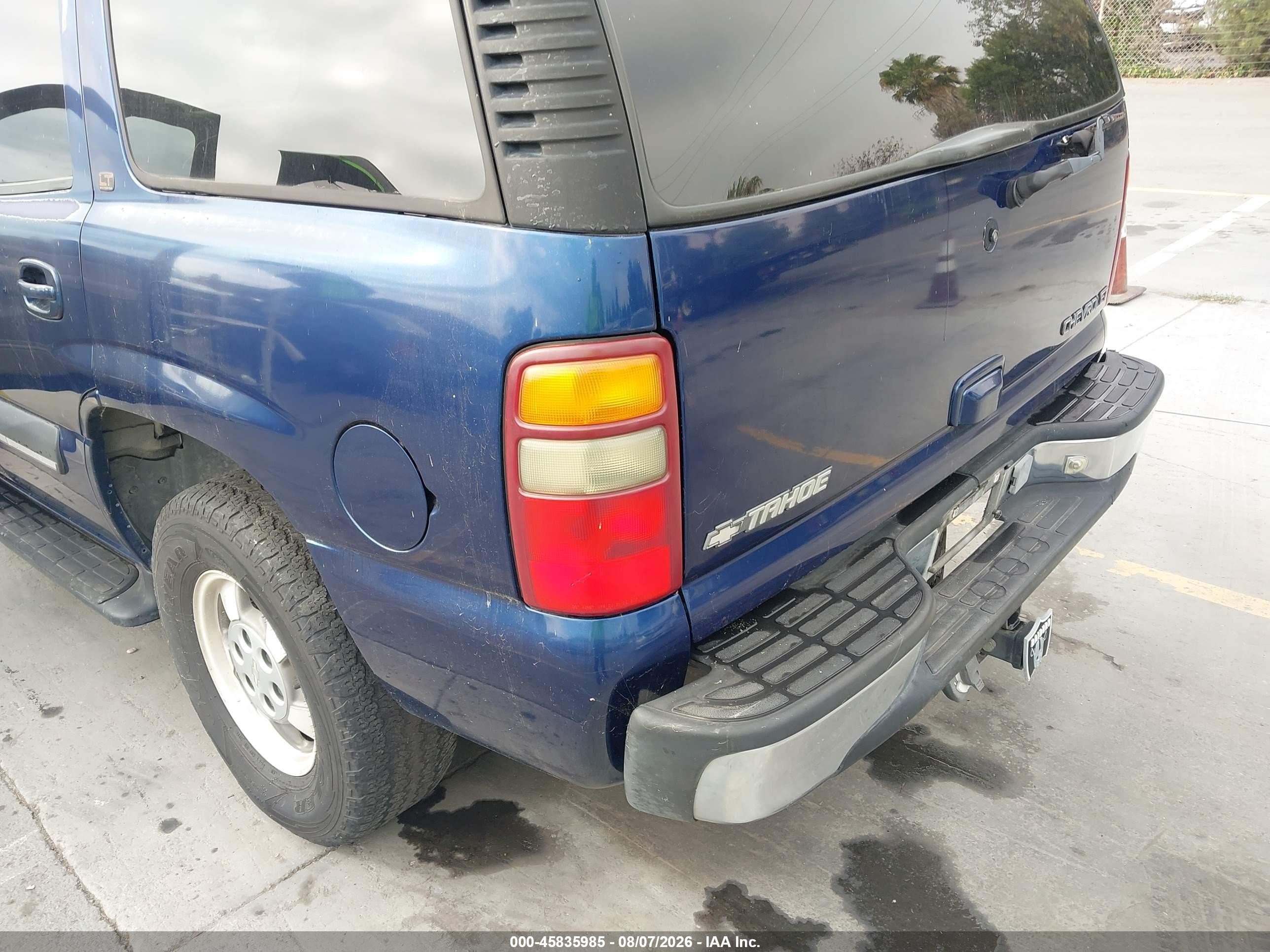 2002 Chevrolet Tahoe Lt Blue vin: 1GNEC13T82R139100