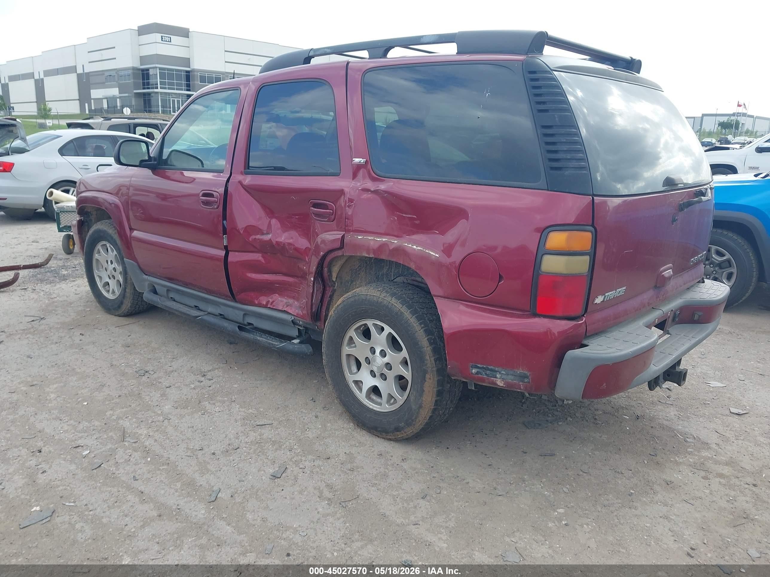 2005 Chevrolet Tahoe Z71 Maroon vin: 1GNEC13T95R266040