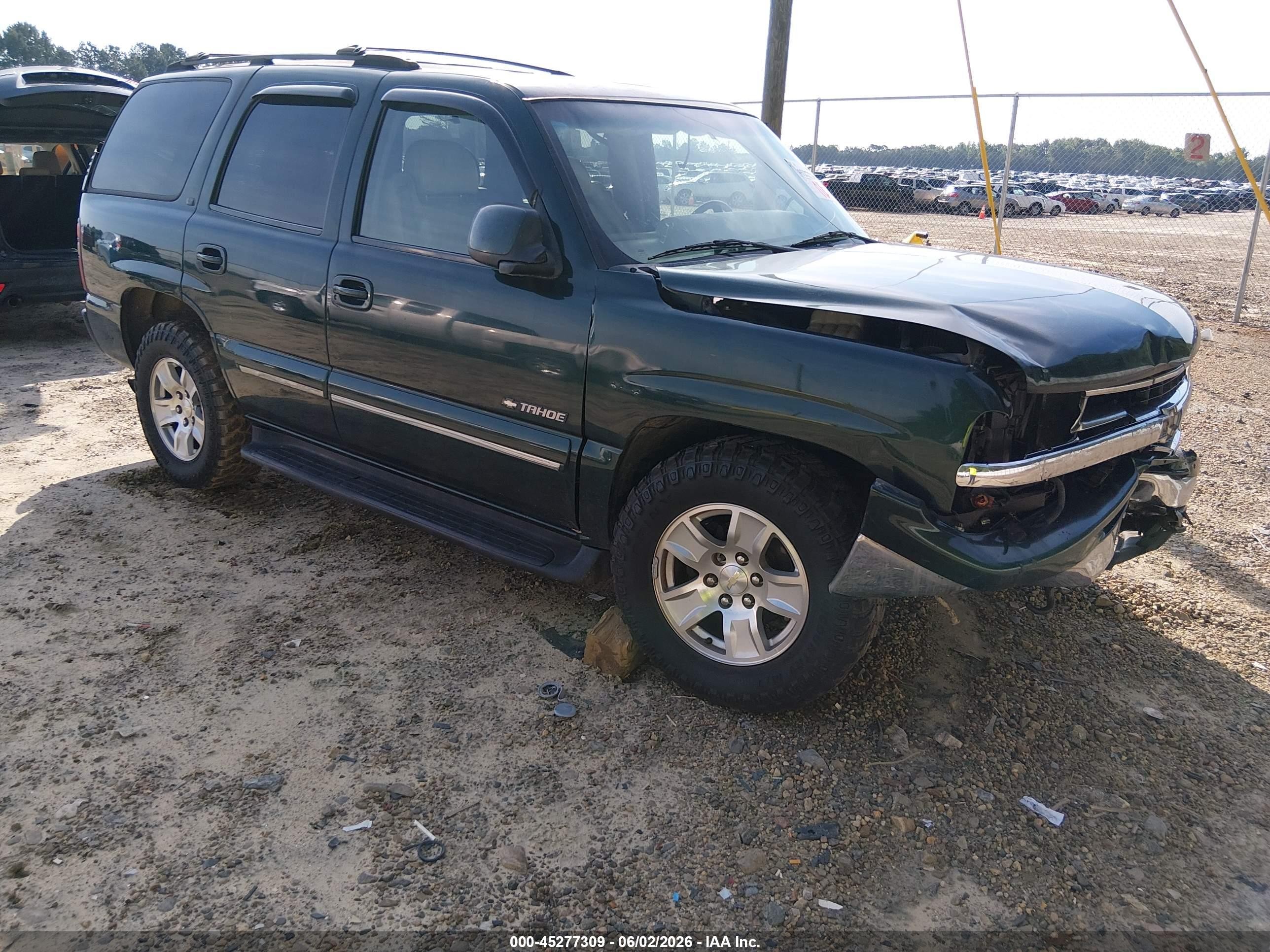 2001 Chevrolet Tahoe Lt Green vin: 1GNEC13TX1R136200