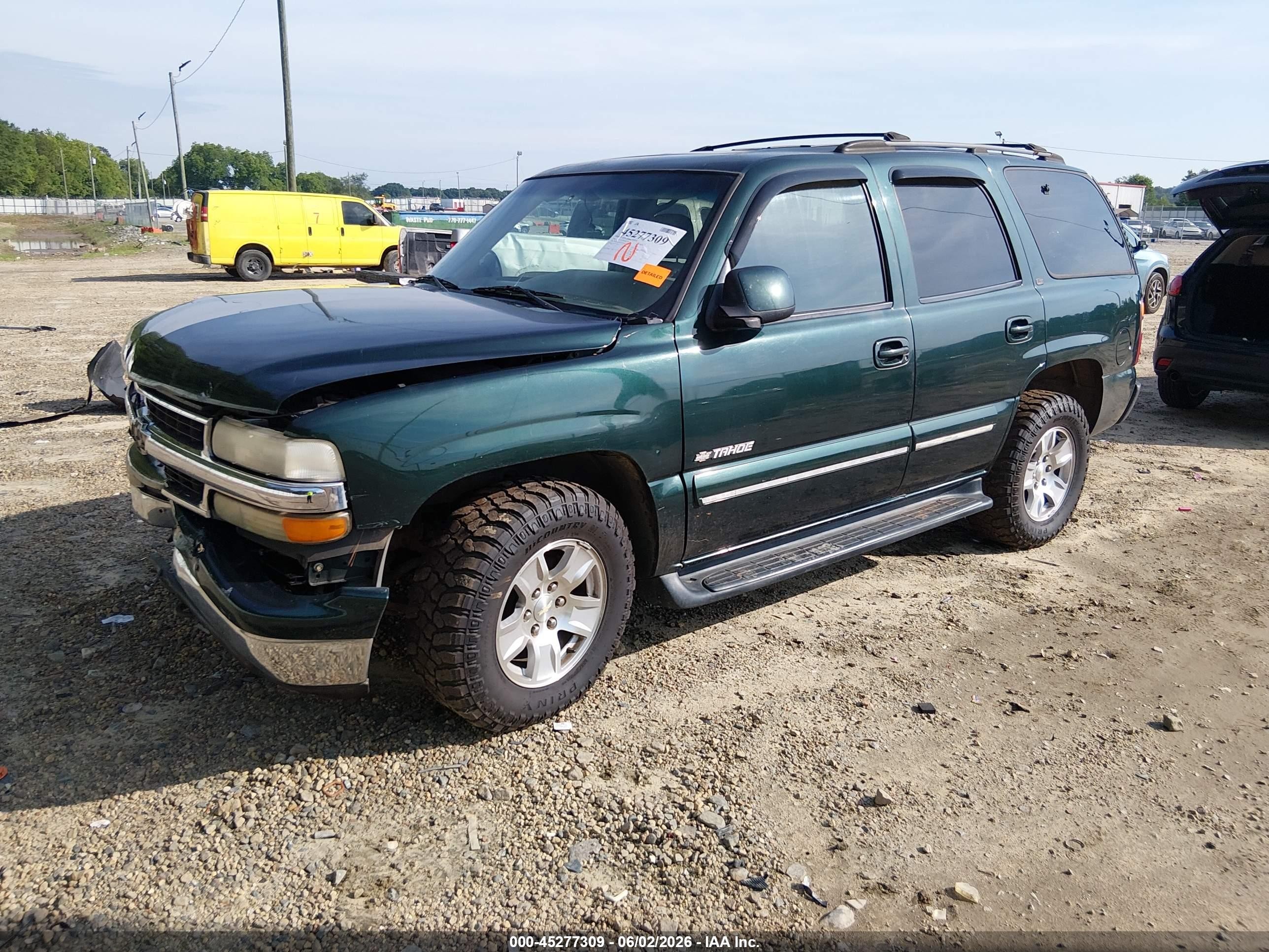2001 Chevrolet Tahoe Lt Green vin: 1GNEC13TX1R136200