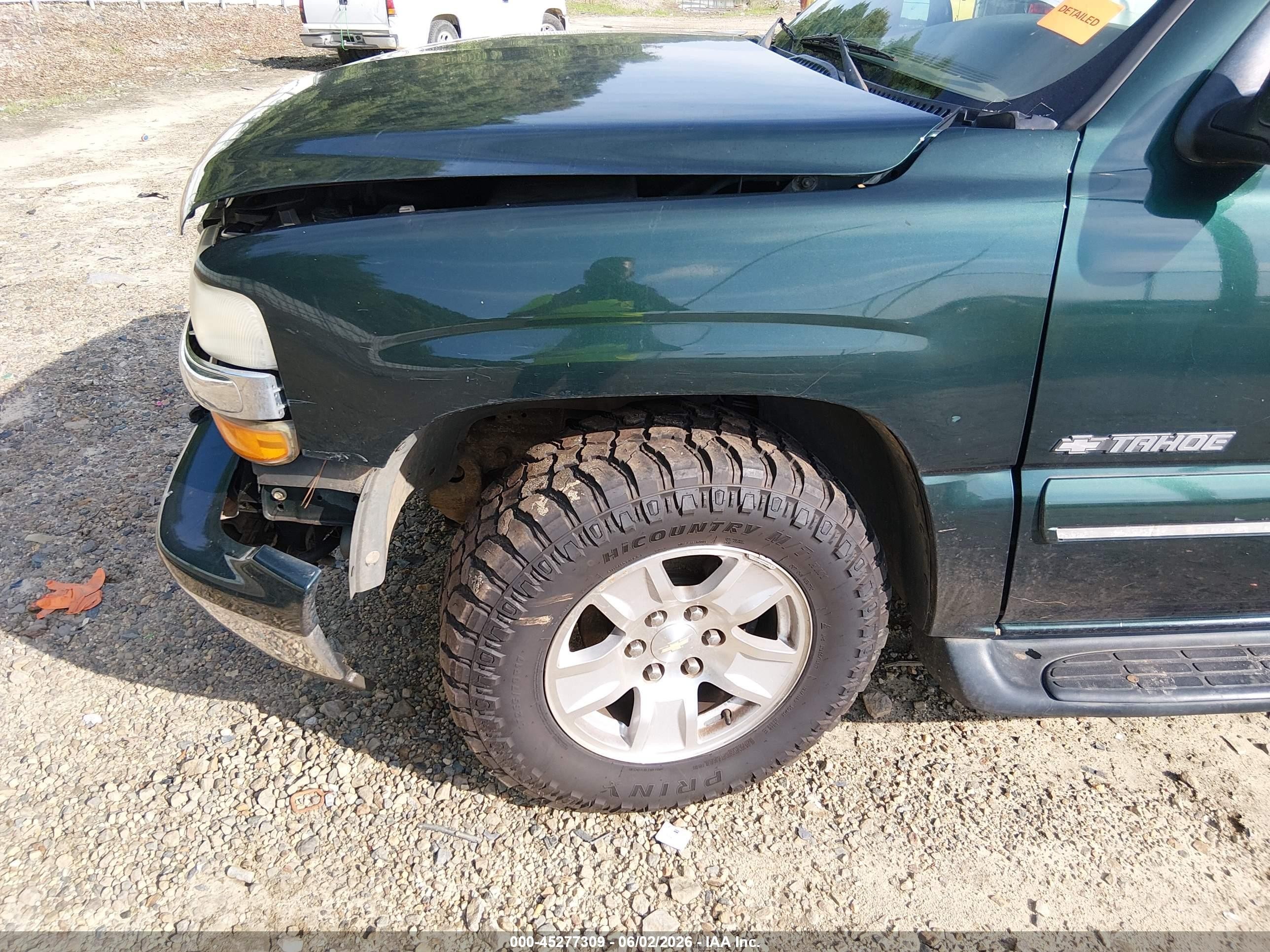 2001 Chevrolet Tahoe Lt Green vin: 1GNEC13TX1R136200