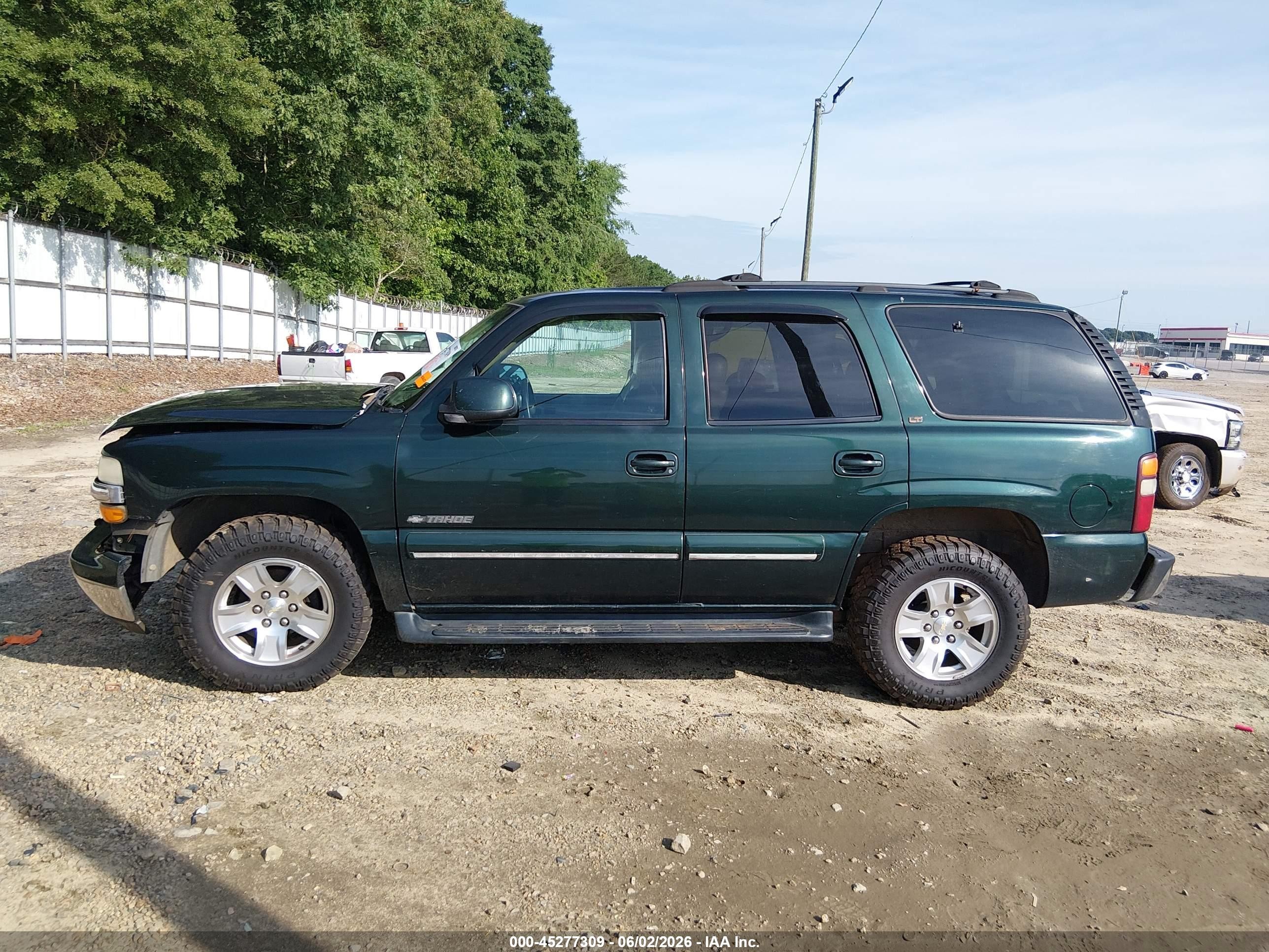 2001 Chevrolet Tahoe Lt Green vin: 1GNEC13TX1R136200