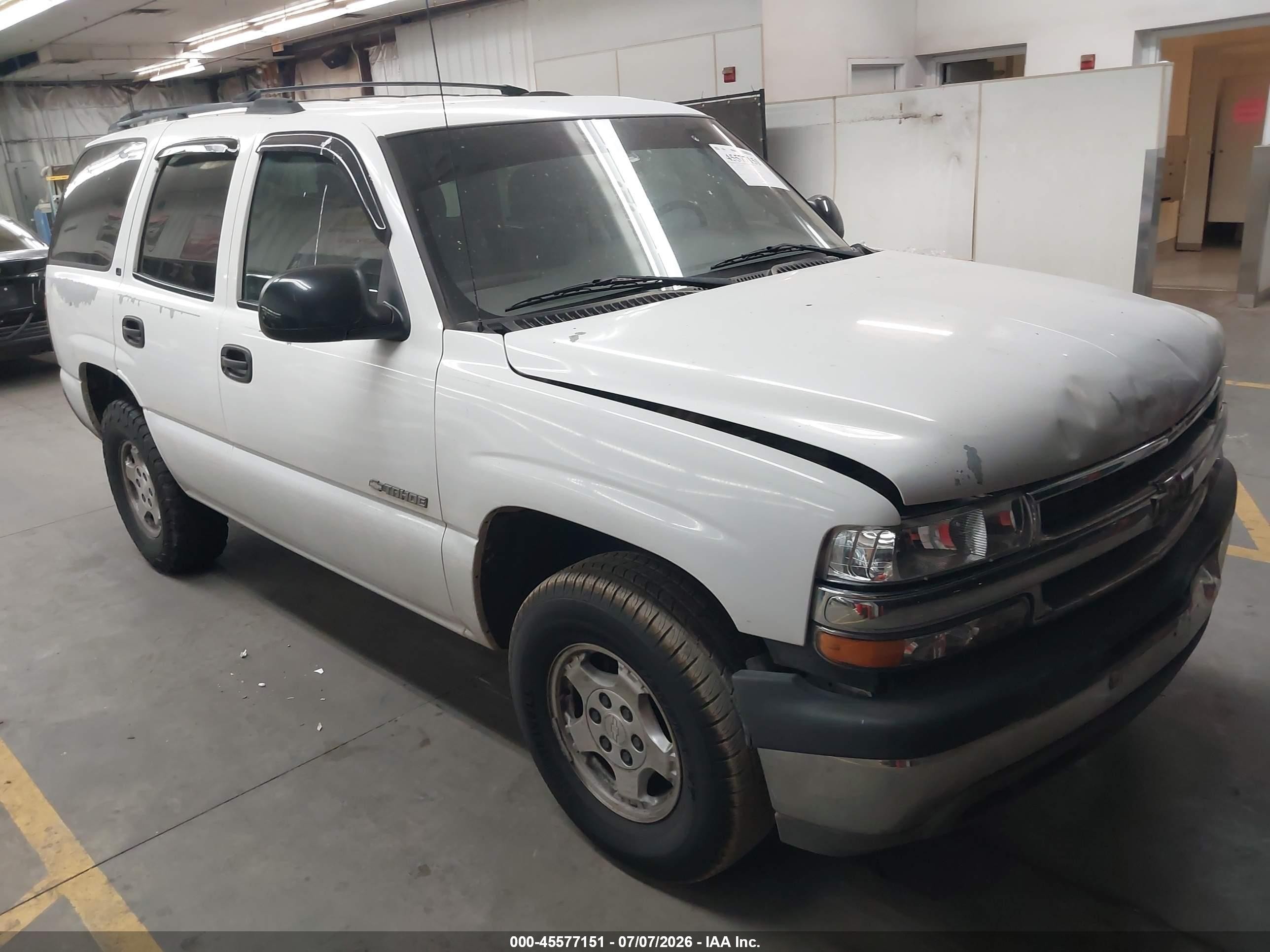 2001 Chevrolet Tahoe Ls White vin: 1GNEC13TX1R227516