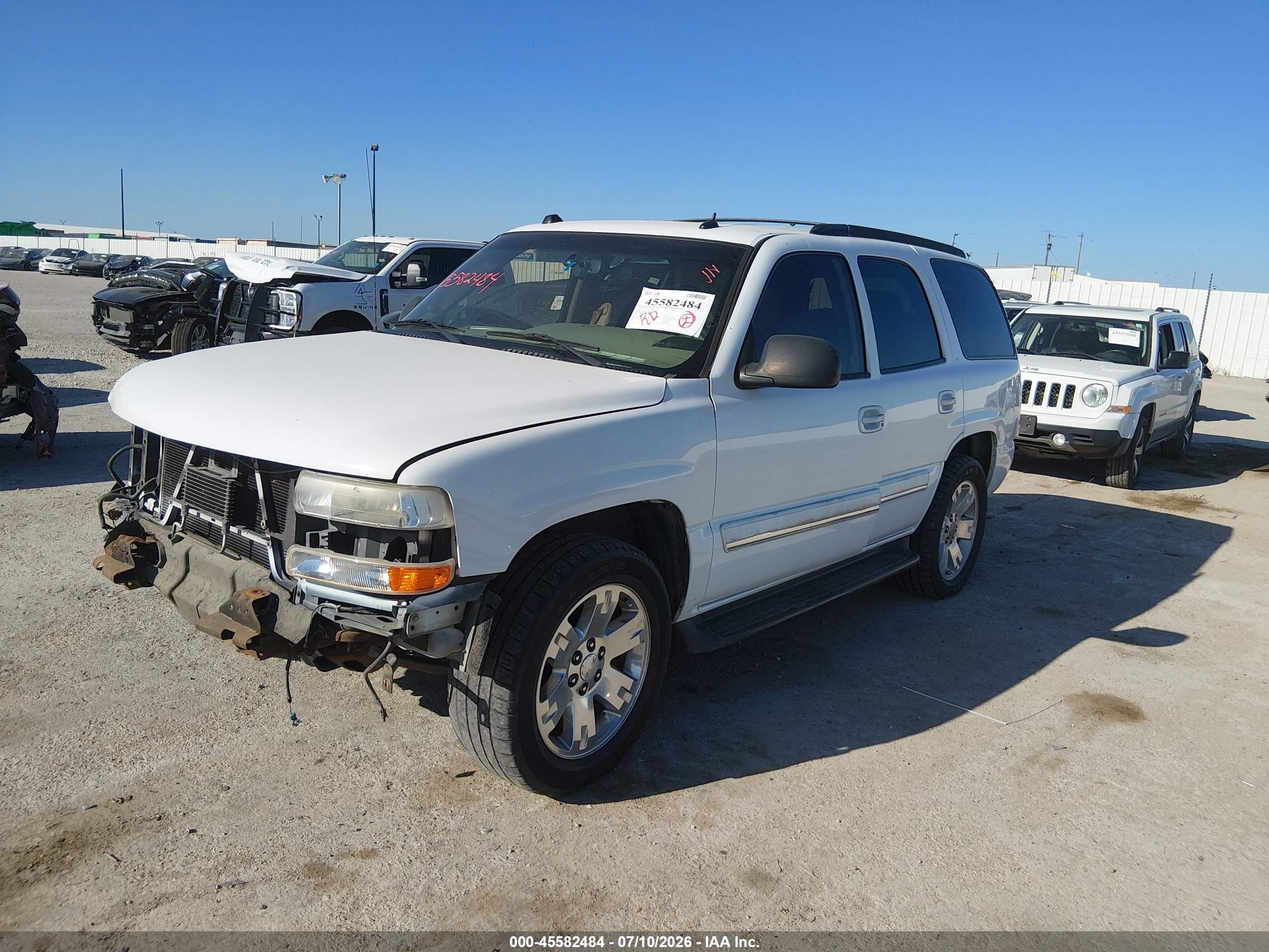 2005 Chevrolet Tahoe Lt White vin: 1GNEC13TX5R169963