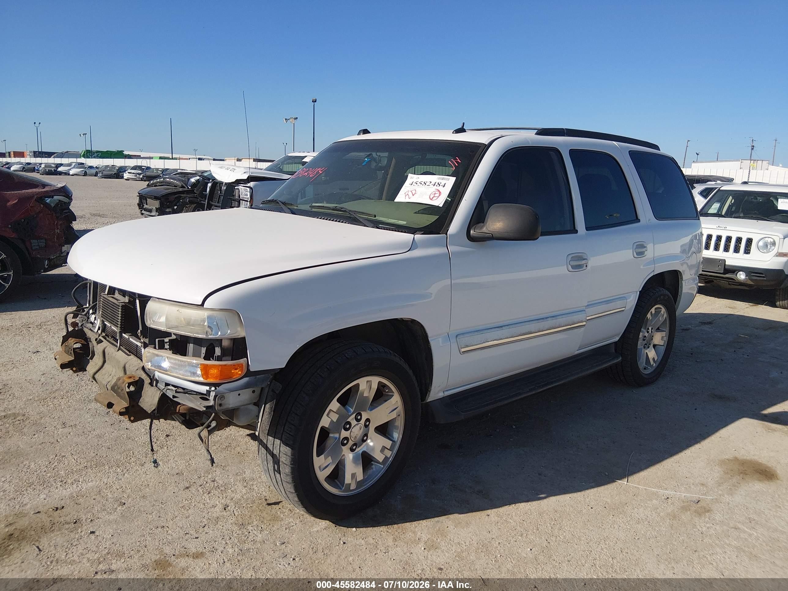 2005 Chevrolet Tahoe Lt White vin: 1GNEC13TX5R169963