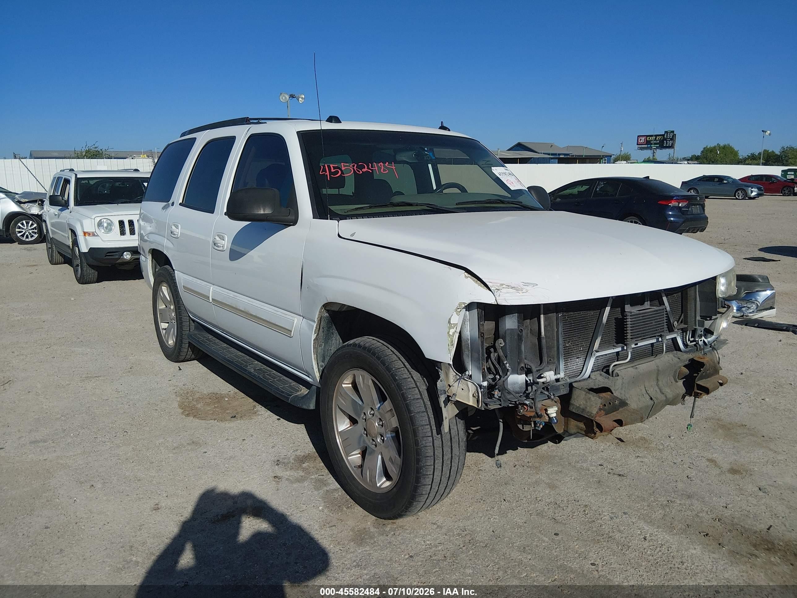 2005 Chevrolet Tahoe Lt White vin: 1GNEC13TX5R169963