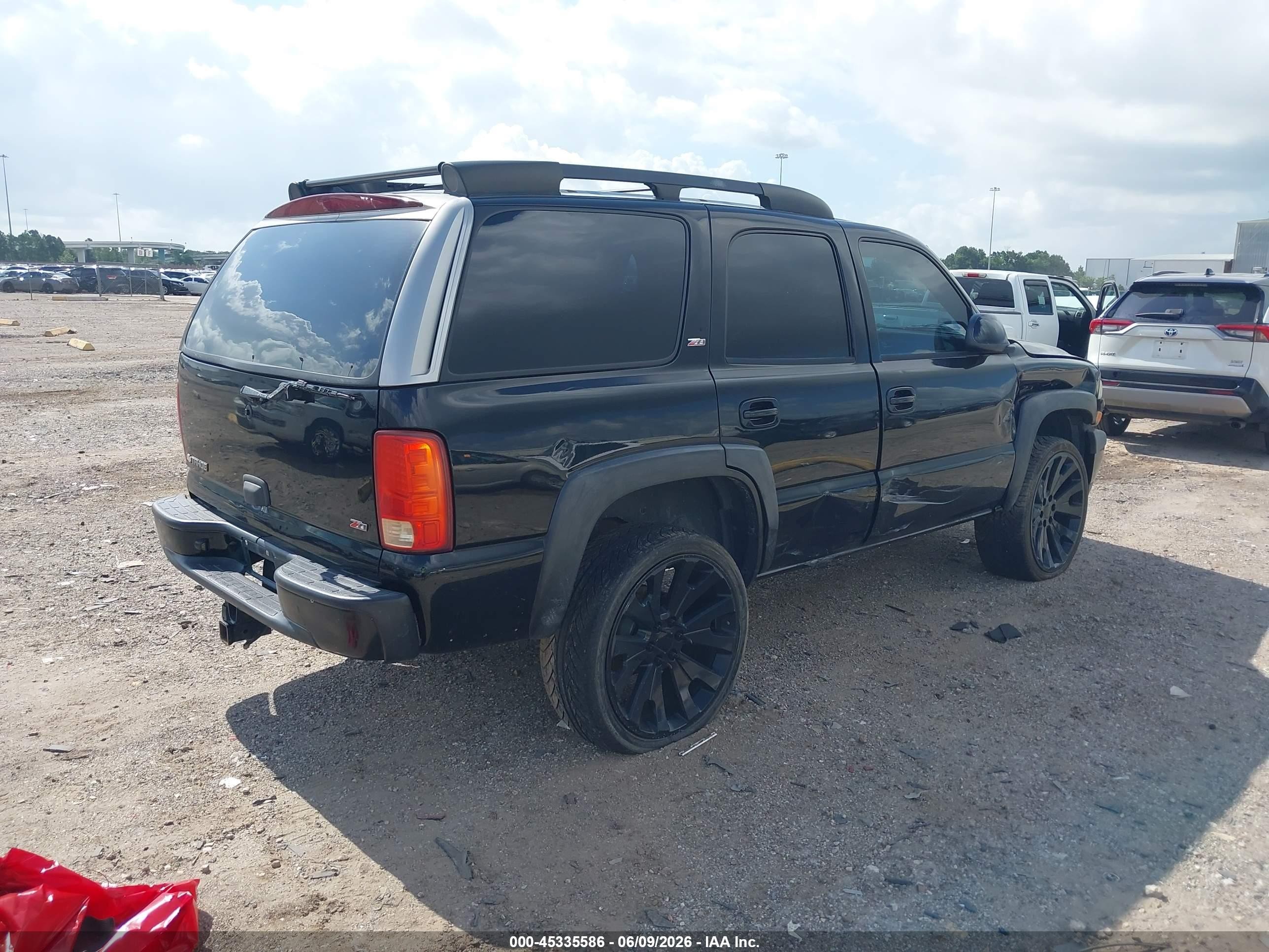 2006 Chevrolet Tahoe Z71 Black vin: 1GNEC13TX6R107562