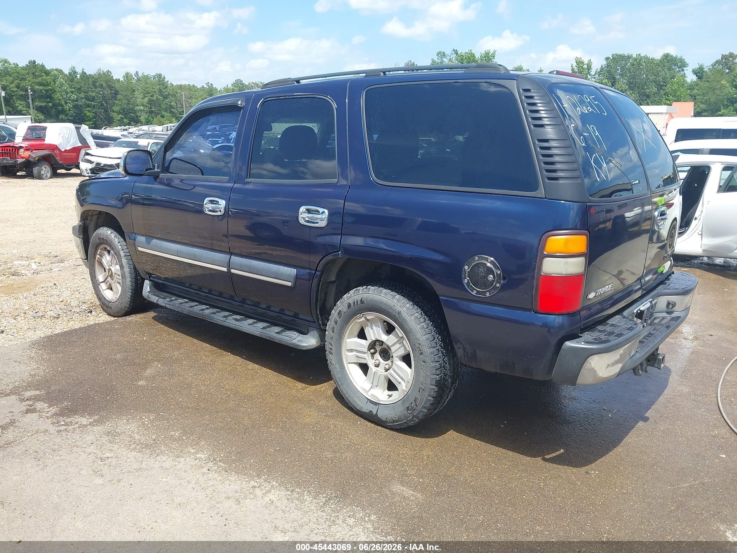 2004 Chevrolet Tahoe Ls Blue vin: 1GNEC13V04R126295