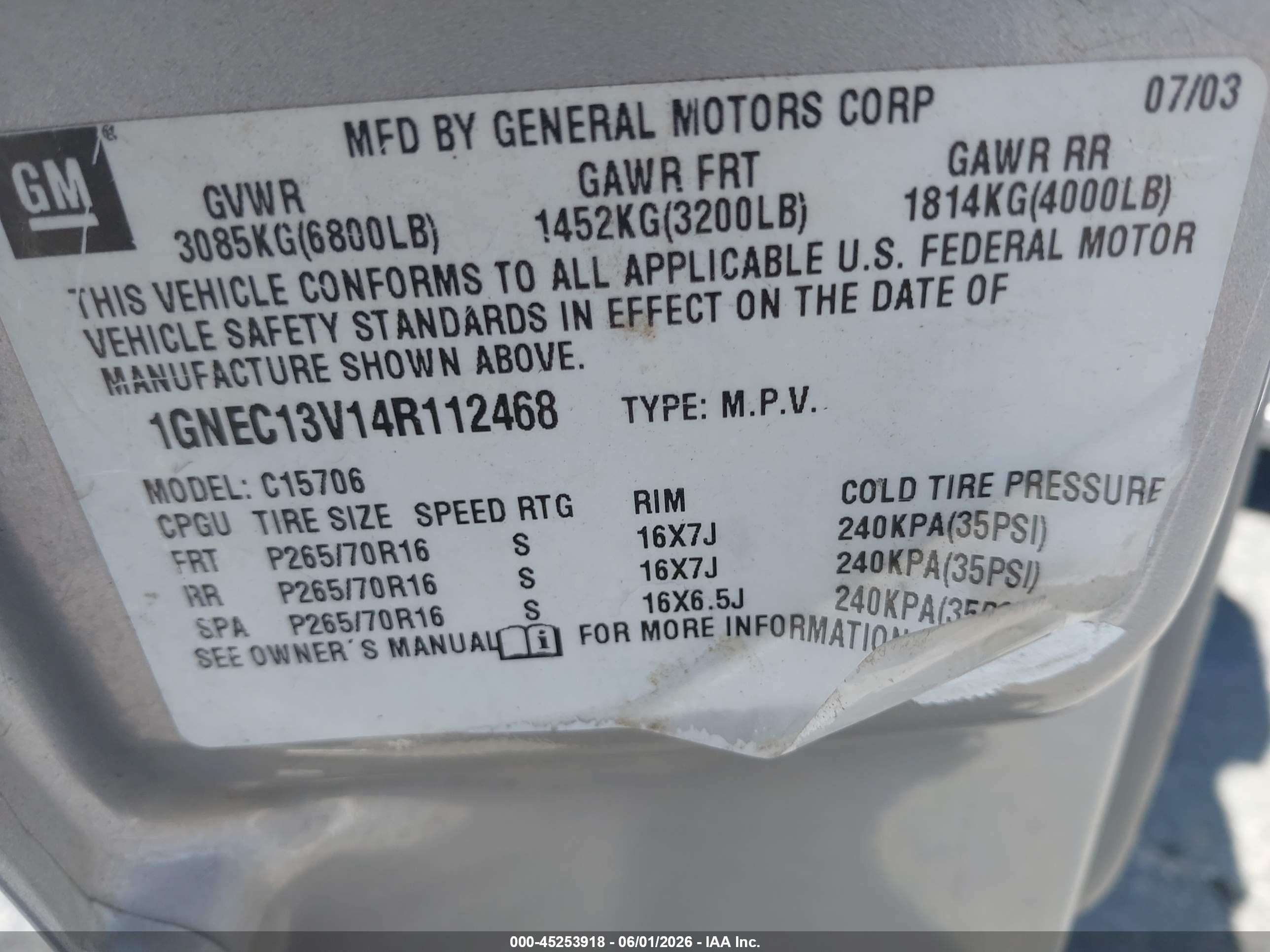 2004 Chevrolet Tahoe Ls Beige vin: 1GNEC13V14R112468