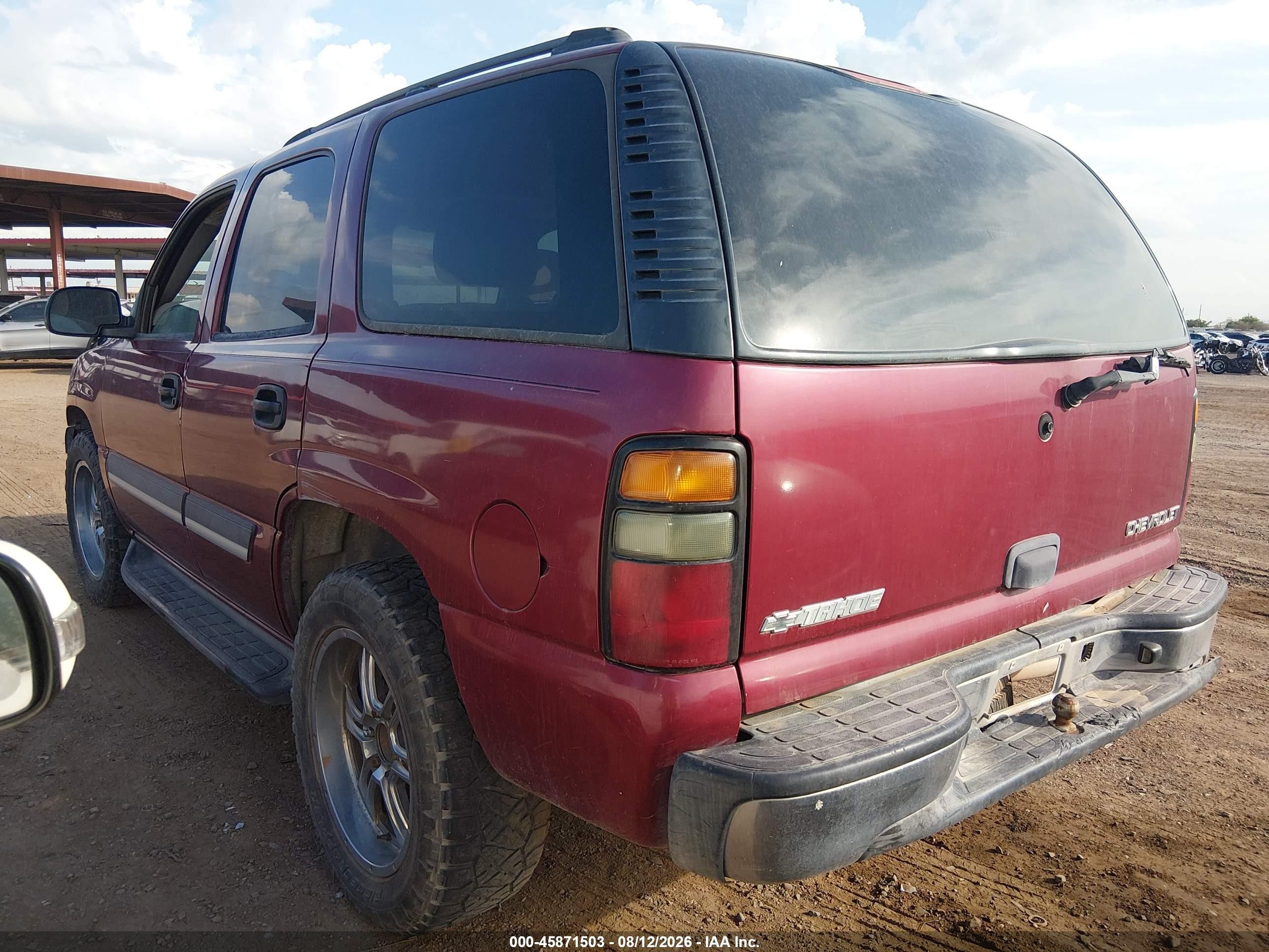 2004 Chevrolet Tahoe Ls Burgundy vin: 1GNEC13V14R240922