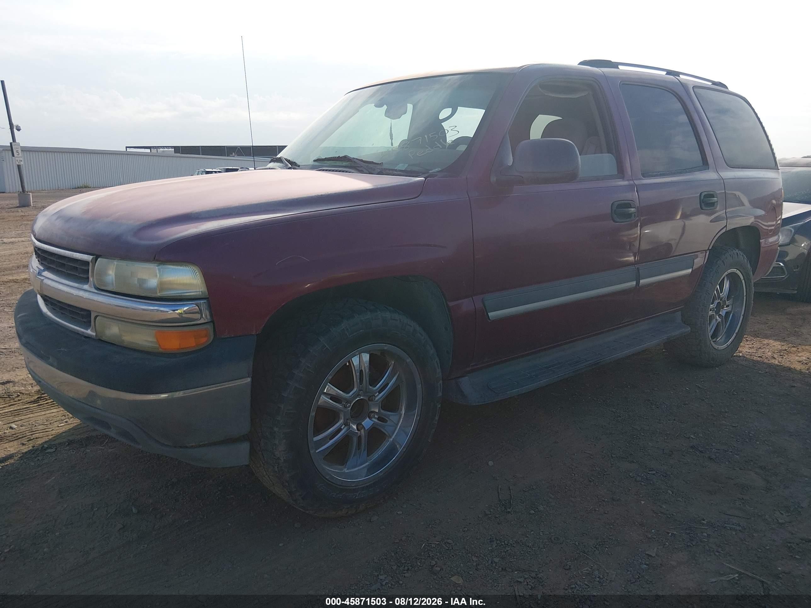 2004 Chevrolet Tahoe Ls Burgundy vin: 1GNEC13V14R240922