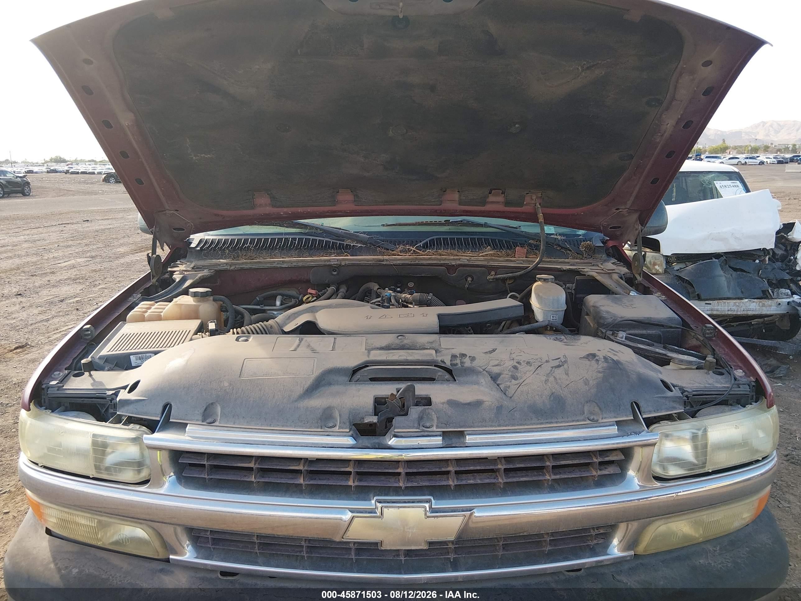 2004 Chevrolet Tahoe Ls Burgundy vin: 1GNEC13V14R240922