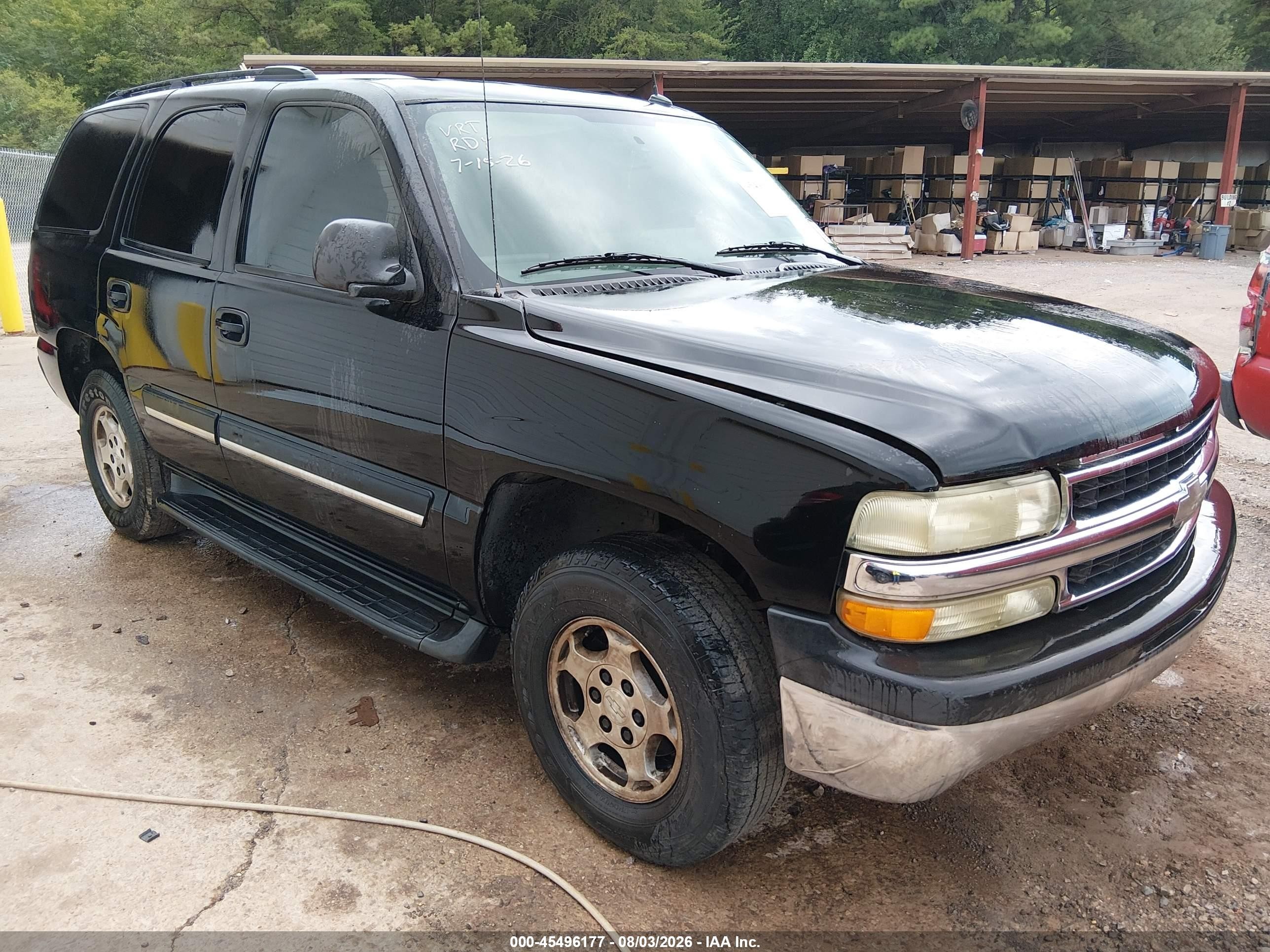 2005 Chevrolet Tahoe Ls Black vin: 1GNEC13V15R106817