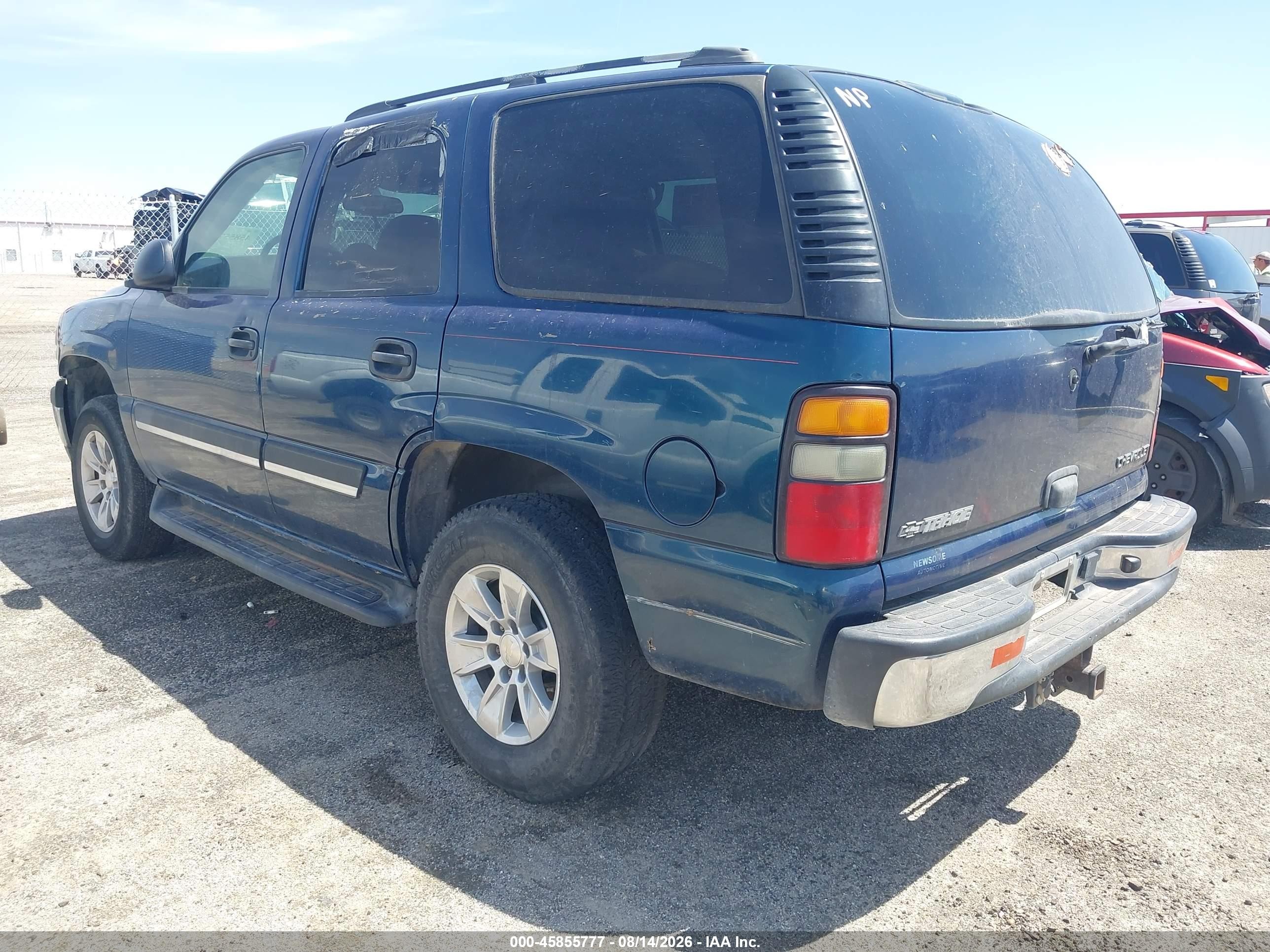 2005 Chevrolet Tahoe Ls Blue vin: 1GNEC13V15R157816